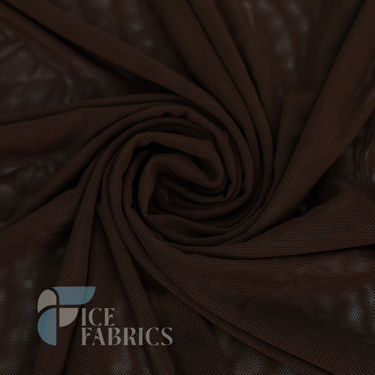 Brown Flex Power Mesh 4 Way Stretch Nylon Fabric