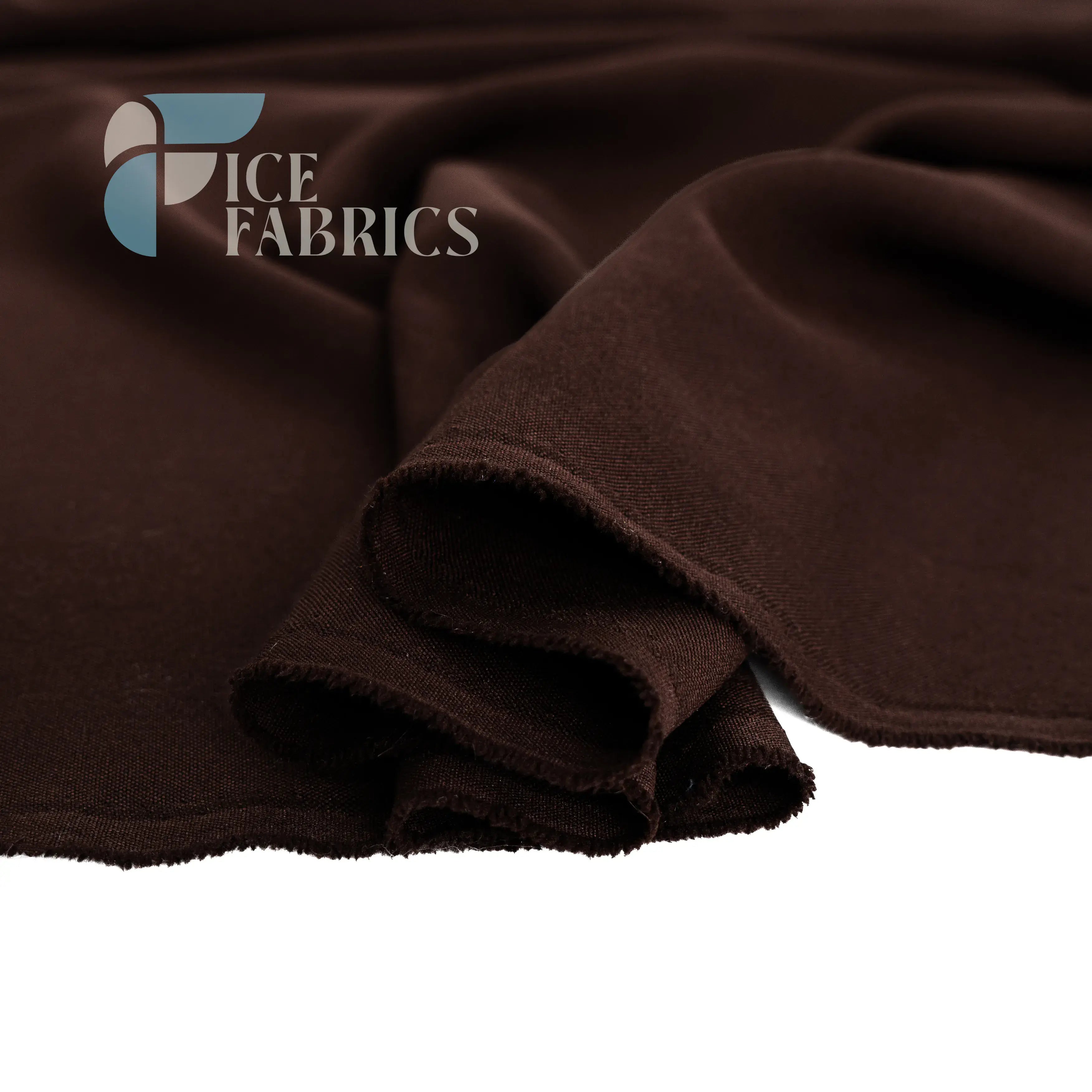 Brown Solid Poly Poplin Fabric By The Yard