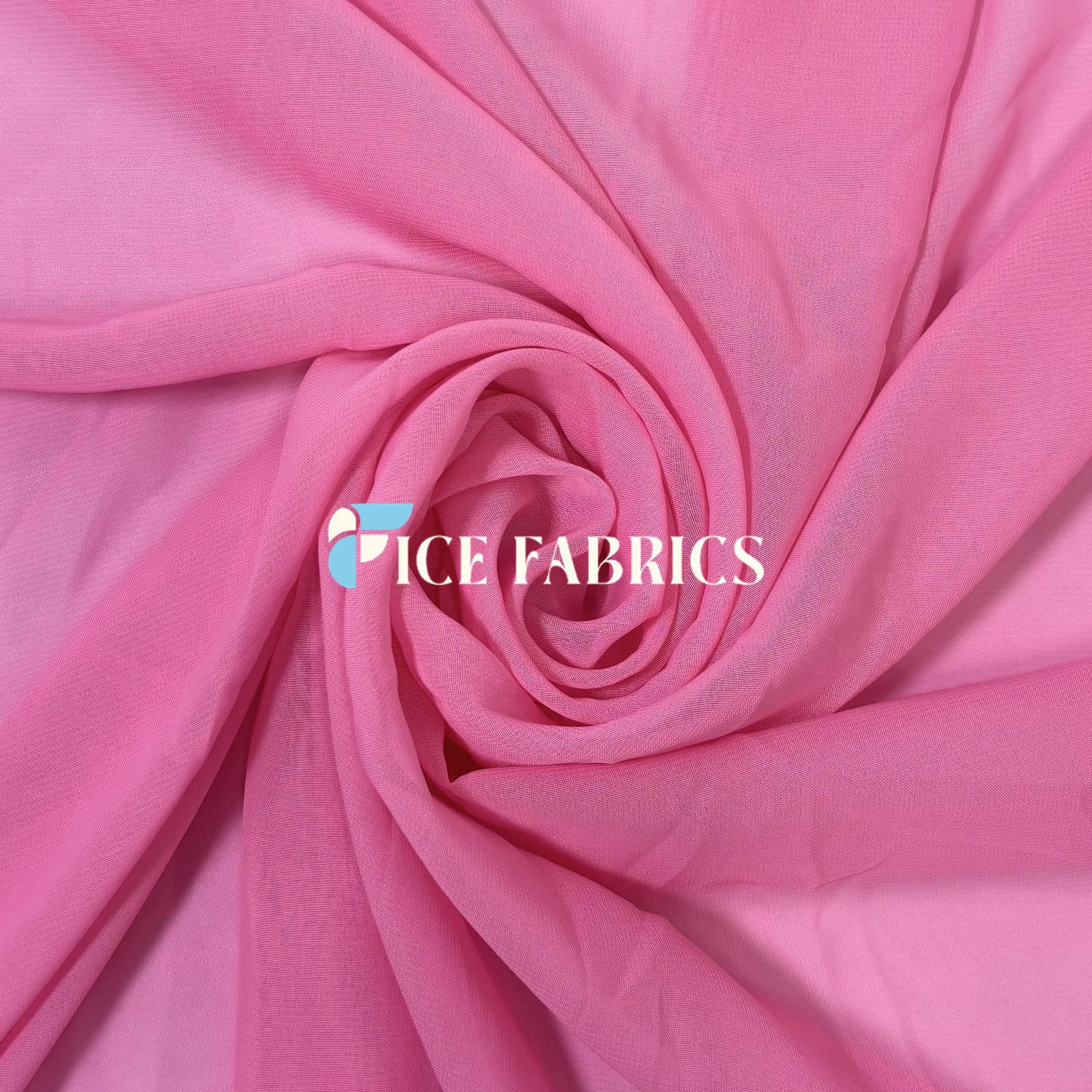 Bubble Gum Pink Mia Chiffon Fabric / 60’’ Wide Soft chiffon Sheer Fabric