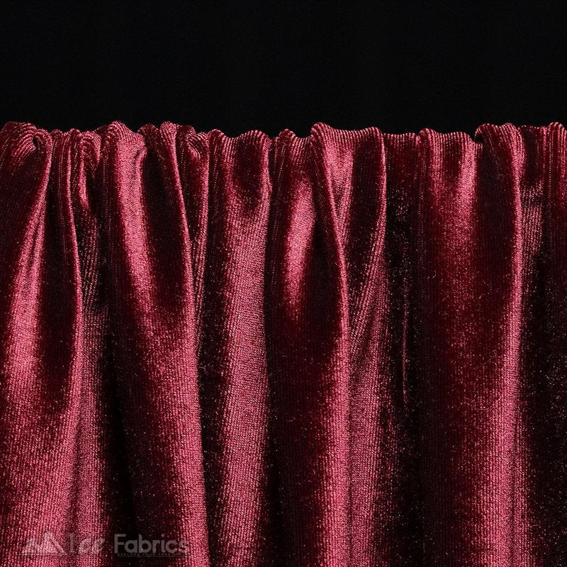 Ice Fabrics Stretch Velvet Fabric Soft and Smooth ICE FABRICS Burgundy