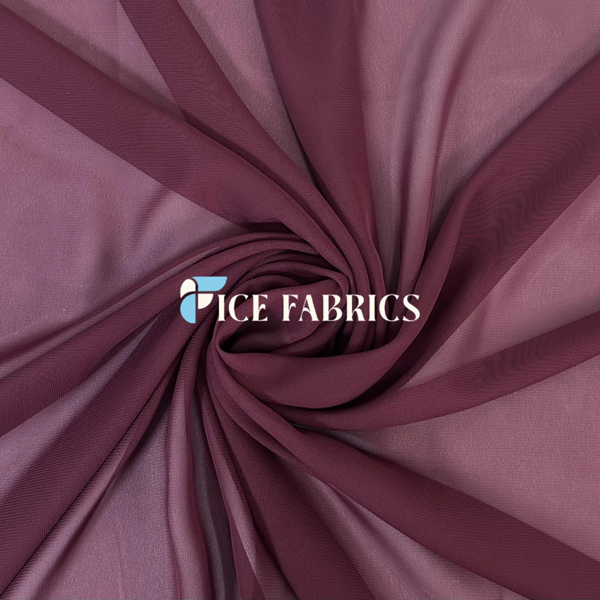 Burgundy Mia Chiffon Fabric / 60’’ Wide Soft chiffon Sheer Fabric