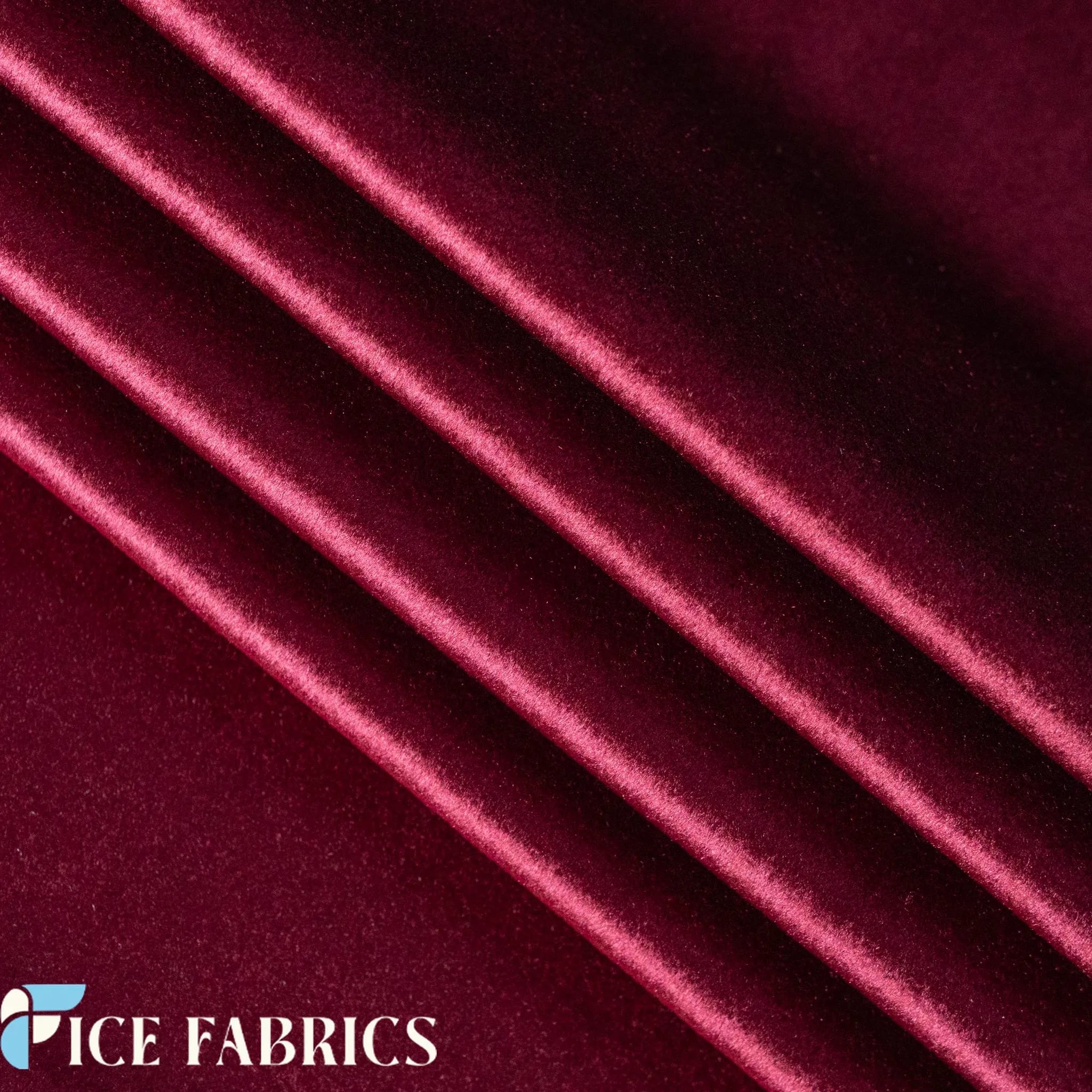 Burgundy Velvet Upholstery Fabric