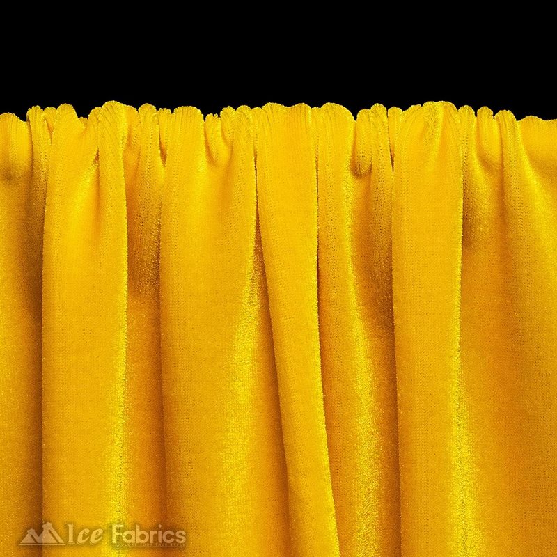 Ice Fabrics Stretch Velvet Fabric Soft and Smooth ICE FABRICS Canary Yellow