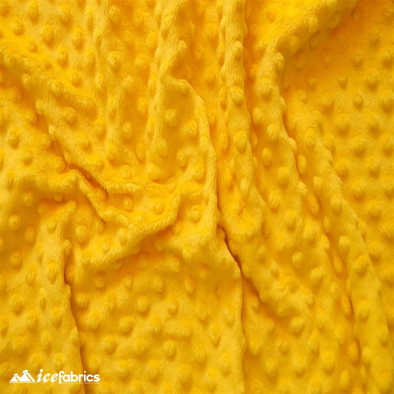 Minky Dot Fabric Blanket Fabric ICE FABRICS Canary Yellow