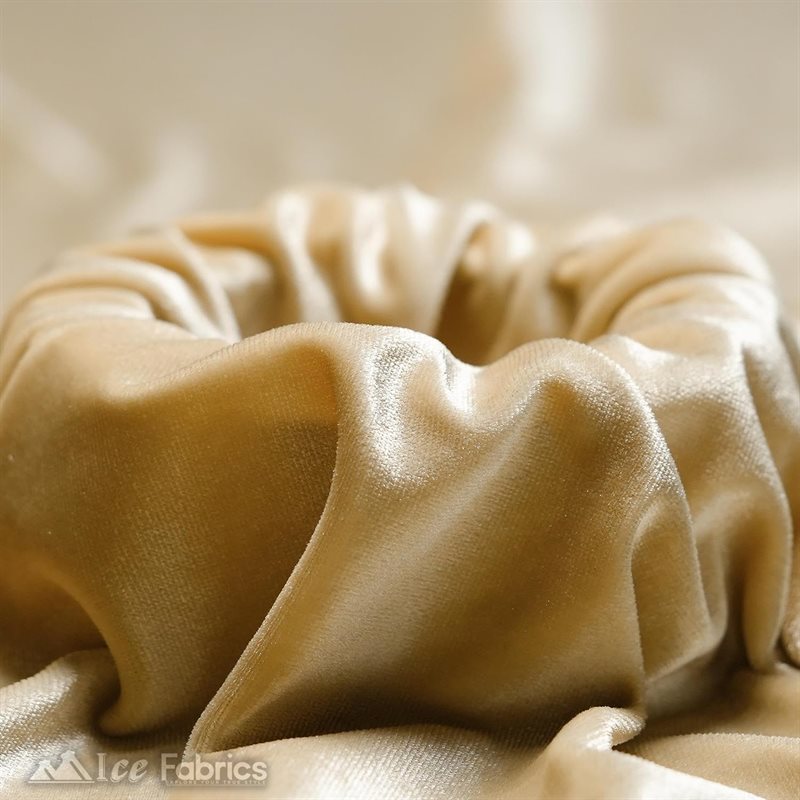 Ice Fabrics Stretch Velvet Fabric Soft and Smooth ICE FABRICS Champagne