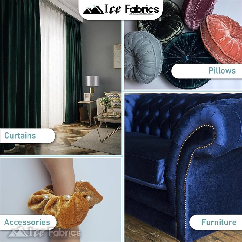 Ice Fabrics Stretch Velvet Fabric Soft and Smooth ICE FABRICS Champagne