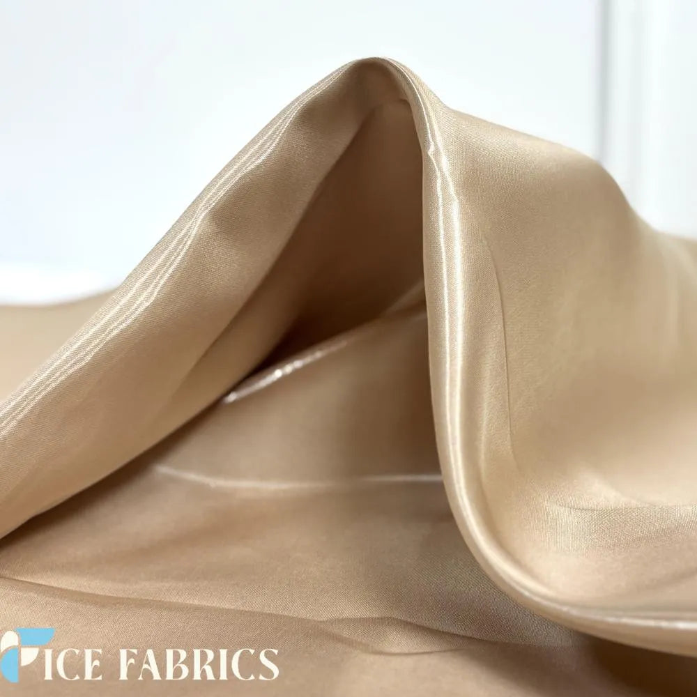 Champagne Silky Satin Fabric