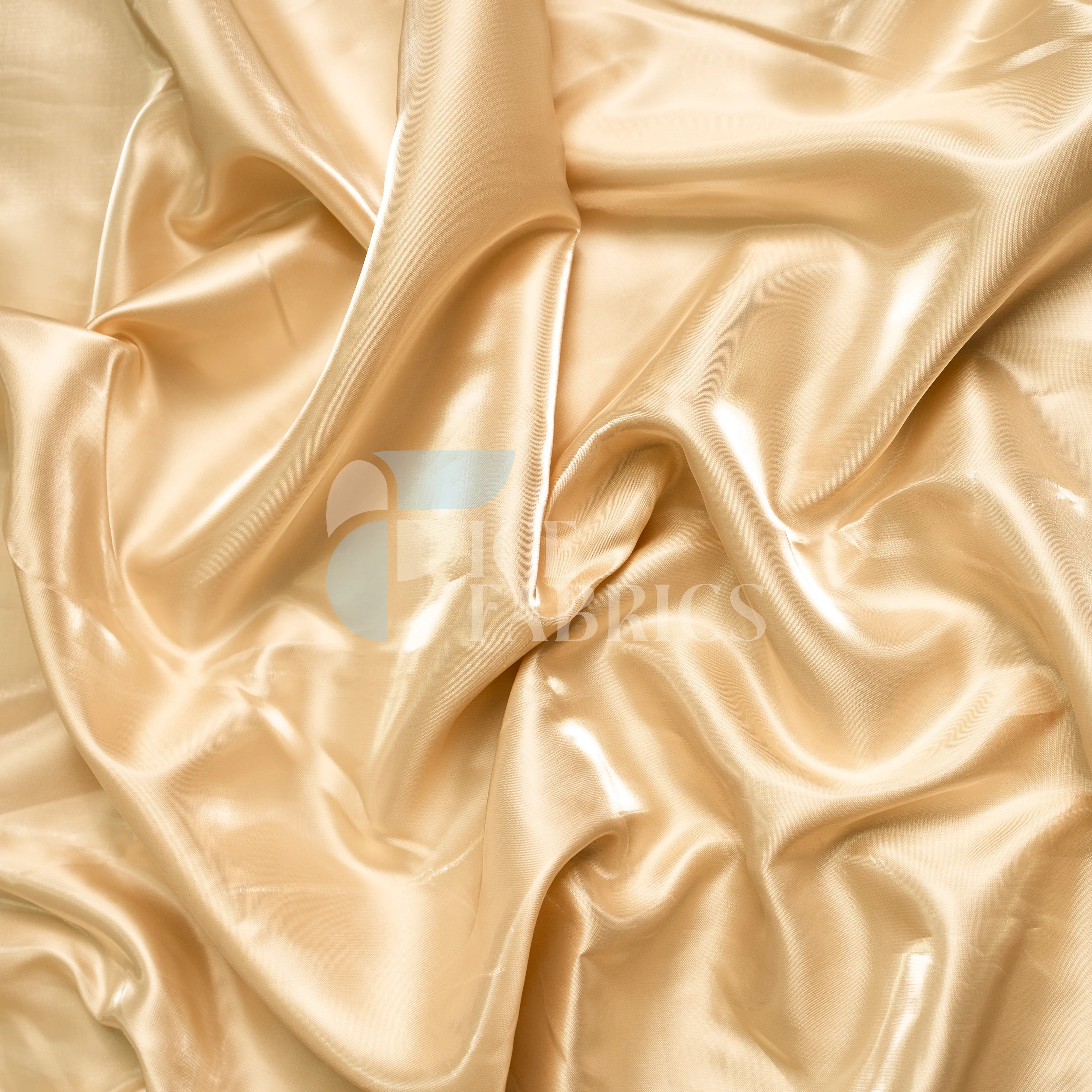 Champagne Silky Satin Fabricby the Yard