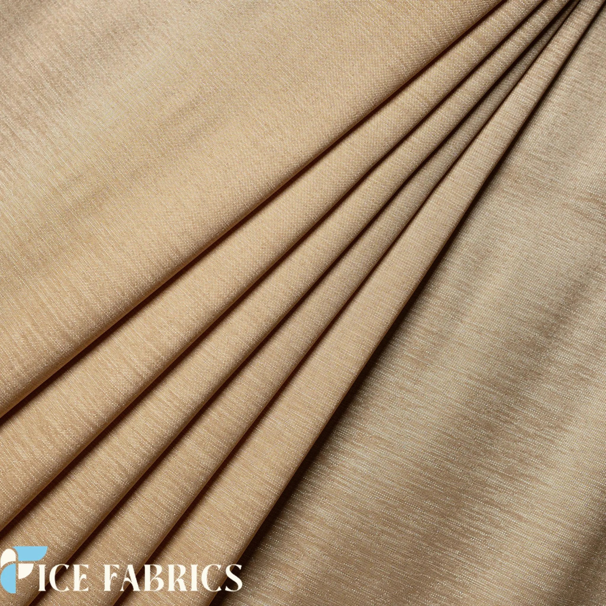 Champagne Stretch Nylon Spandex Taffeta Fabric By The Yard