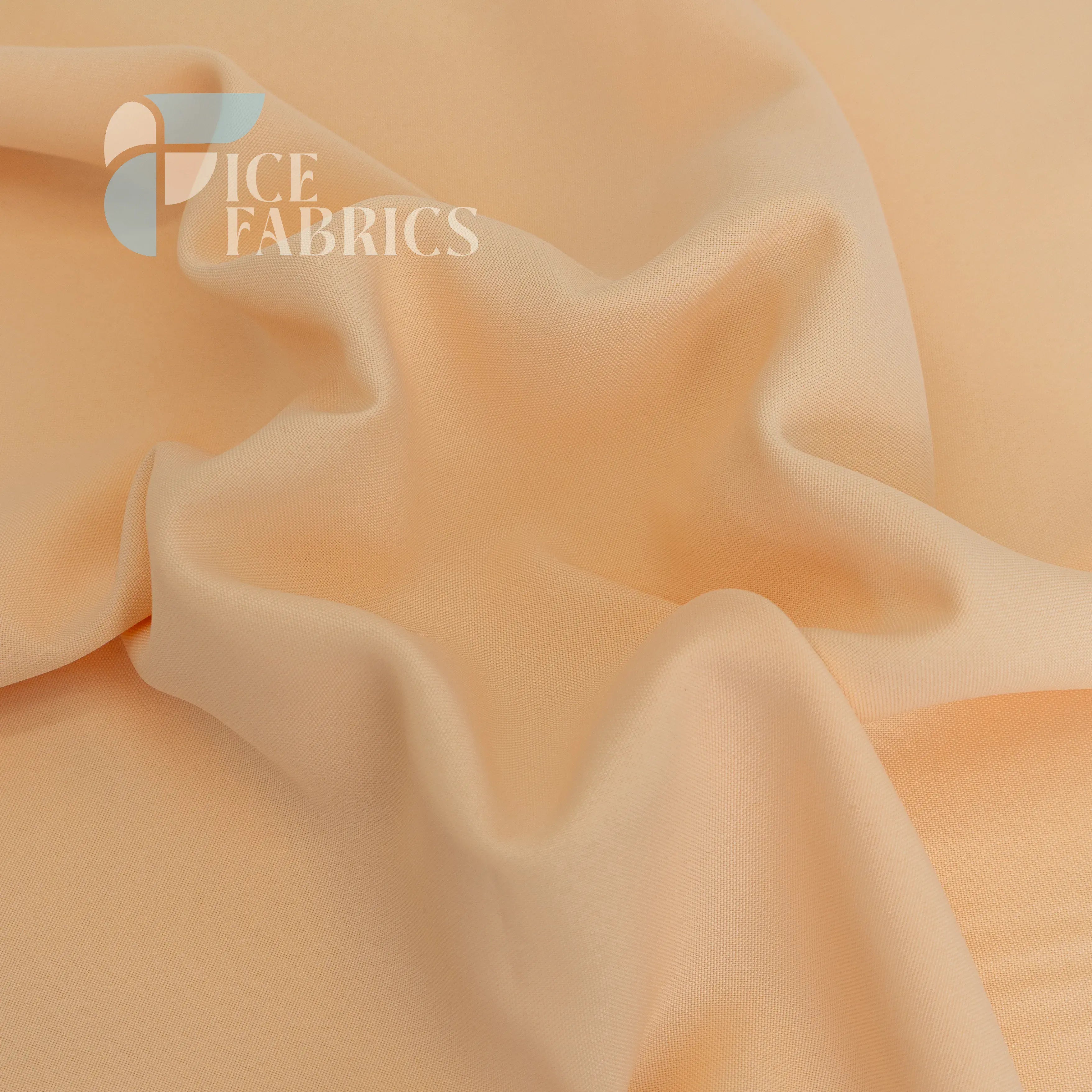 Champagne Solid Poly Poplin Fabric By The Yard