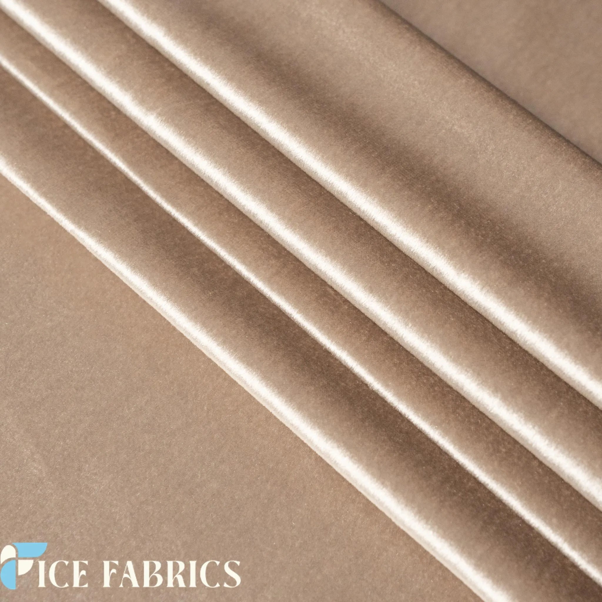 Champagne Velvet Upholstery Fabric