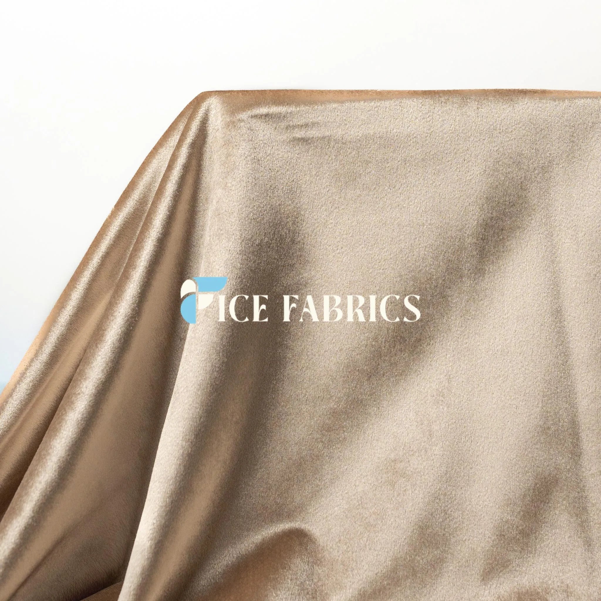 Champagne Royal Soft Velvet Upholstery Fabric