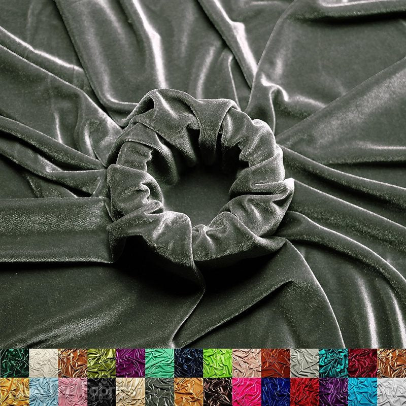 Ice Fabrics Stretch Velvet Fabric Soft and Smooth ICE FABRICS Charcoal