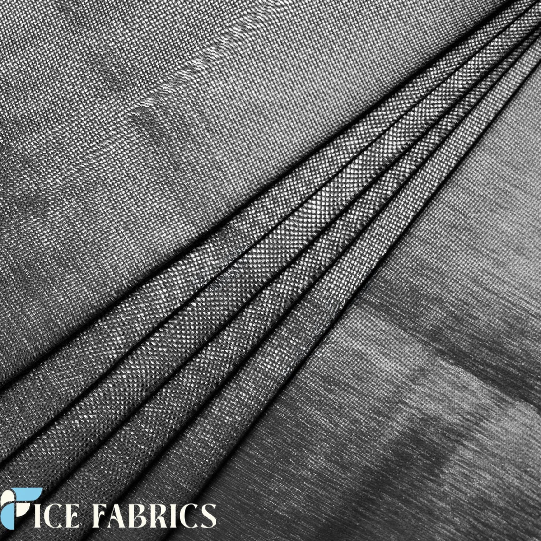 Charcoal Stretch Nylon Spandex Taffeta Fabric By The Yard