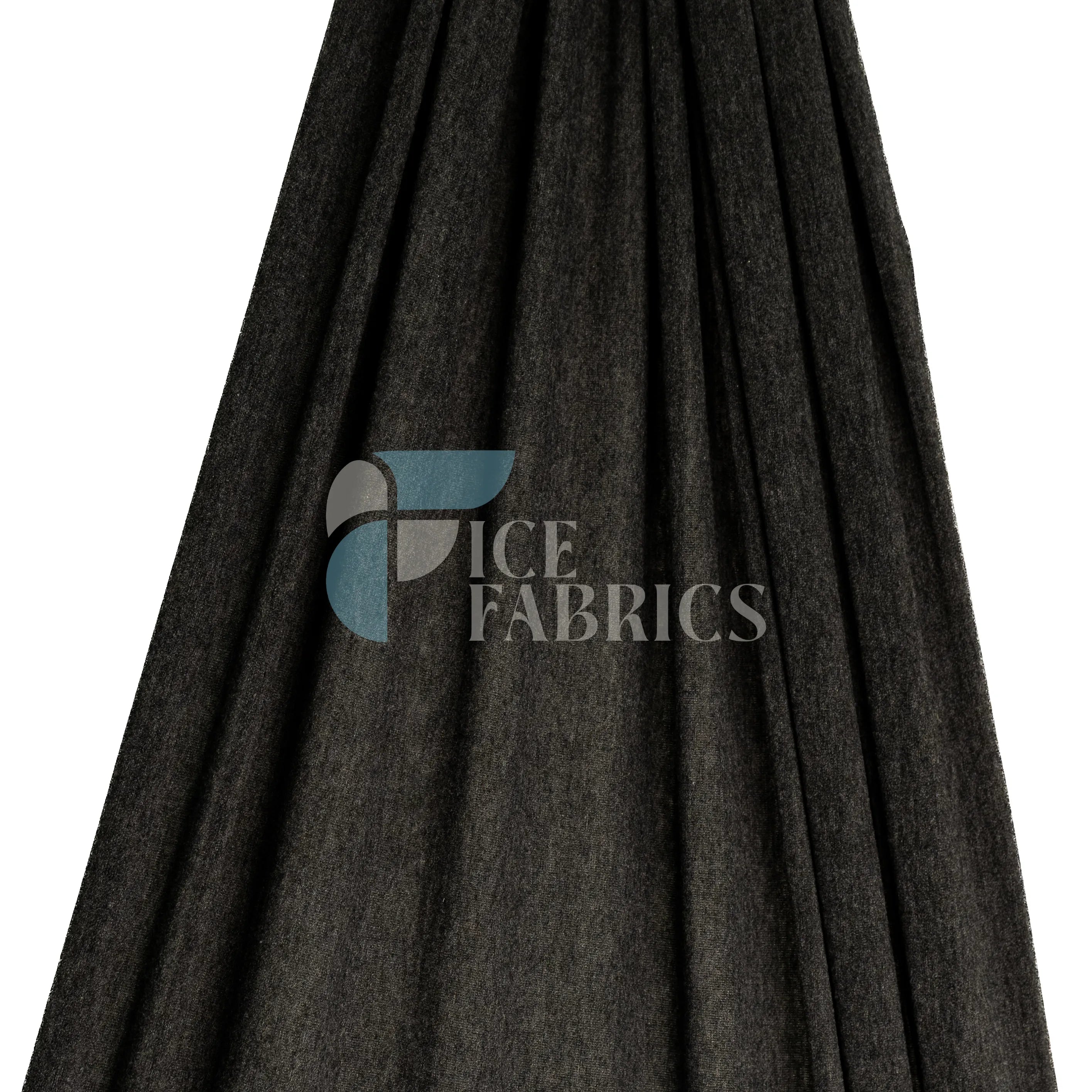 Charcoal Cotton Spandex Jersey Fabric | FlexCot