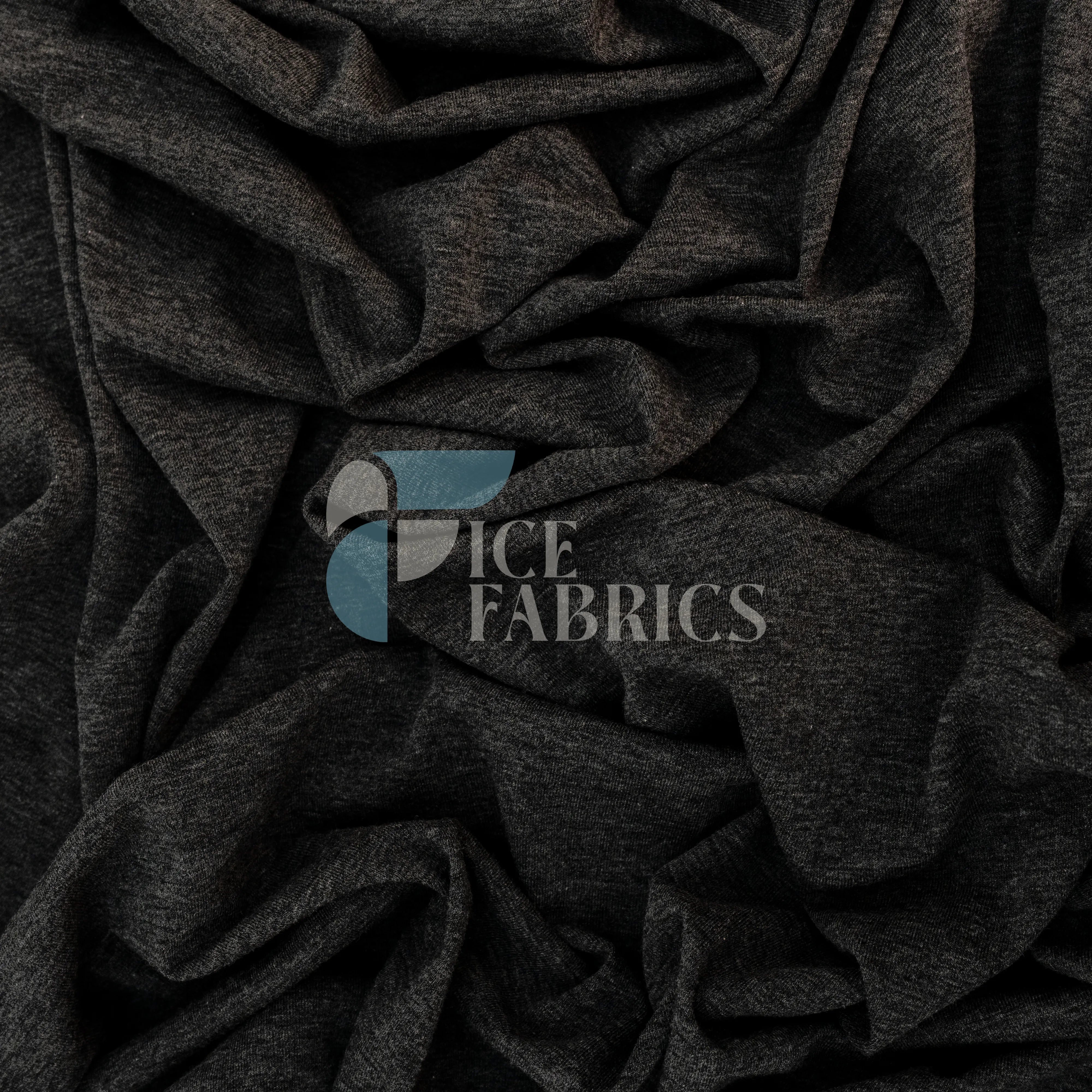 Charcoal Cotton Spandex Jersey Fabric | FlexCot