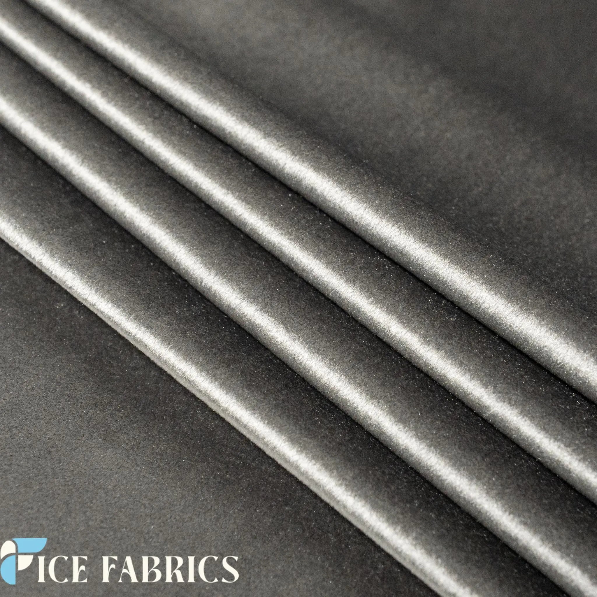 Charcoal Velvet Upholstery Fabric