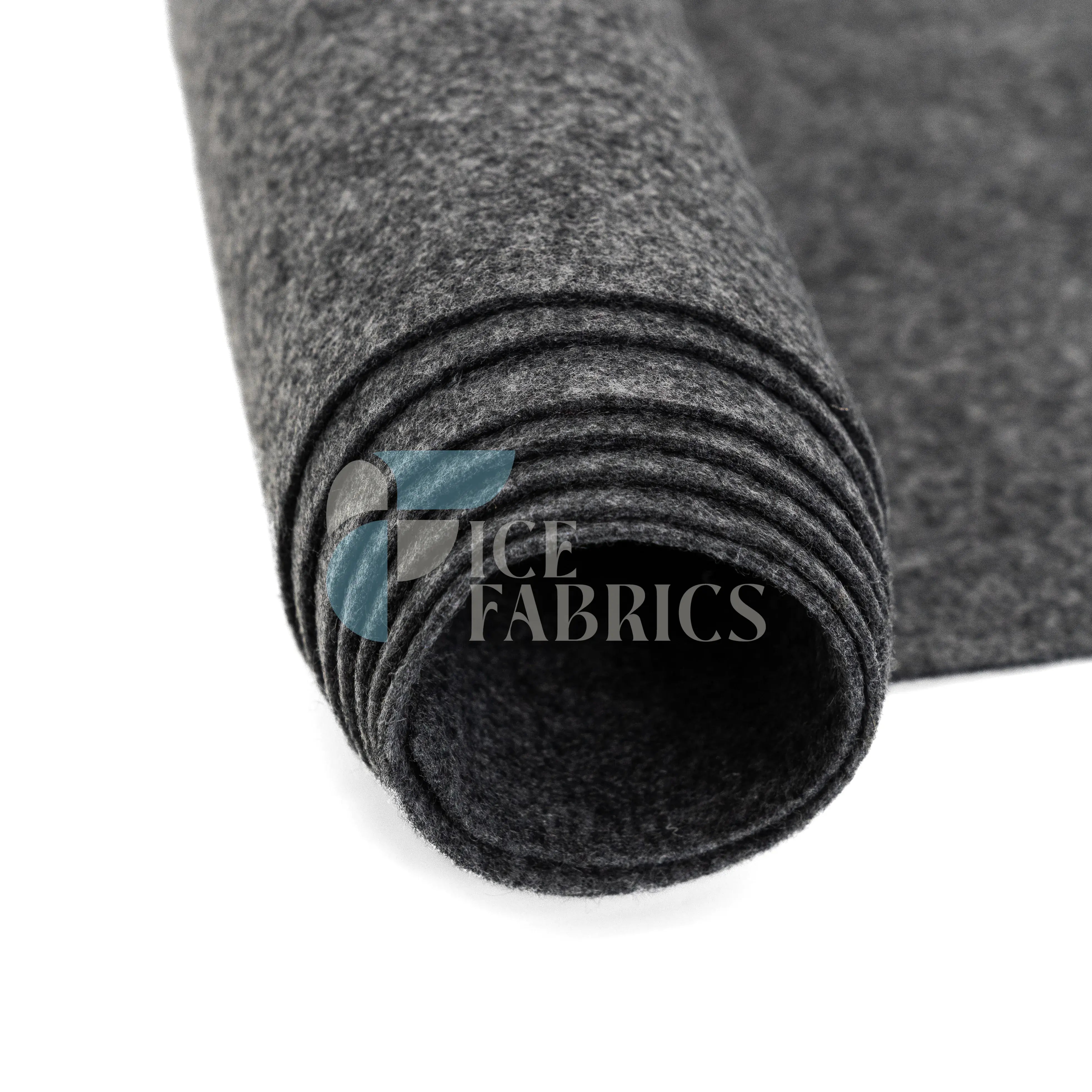 Charcoal Acrylic Felt Fabric / 1.6mm Thick _ 72” Wide ICE FABRICS By The Yard