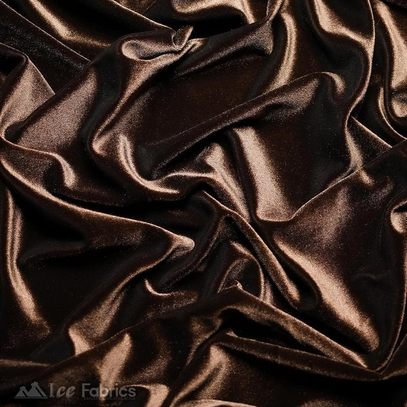 Ice Fabrics Stretch Velvet Fabric Soft and Smooth ICE FABRICS Chocolate