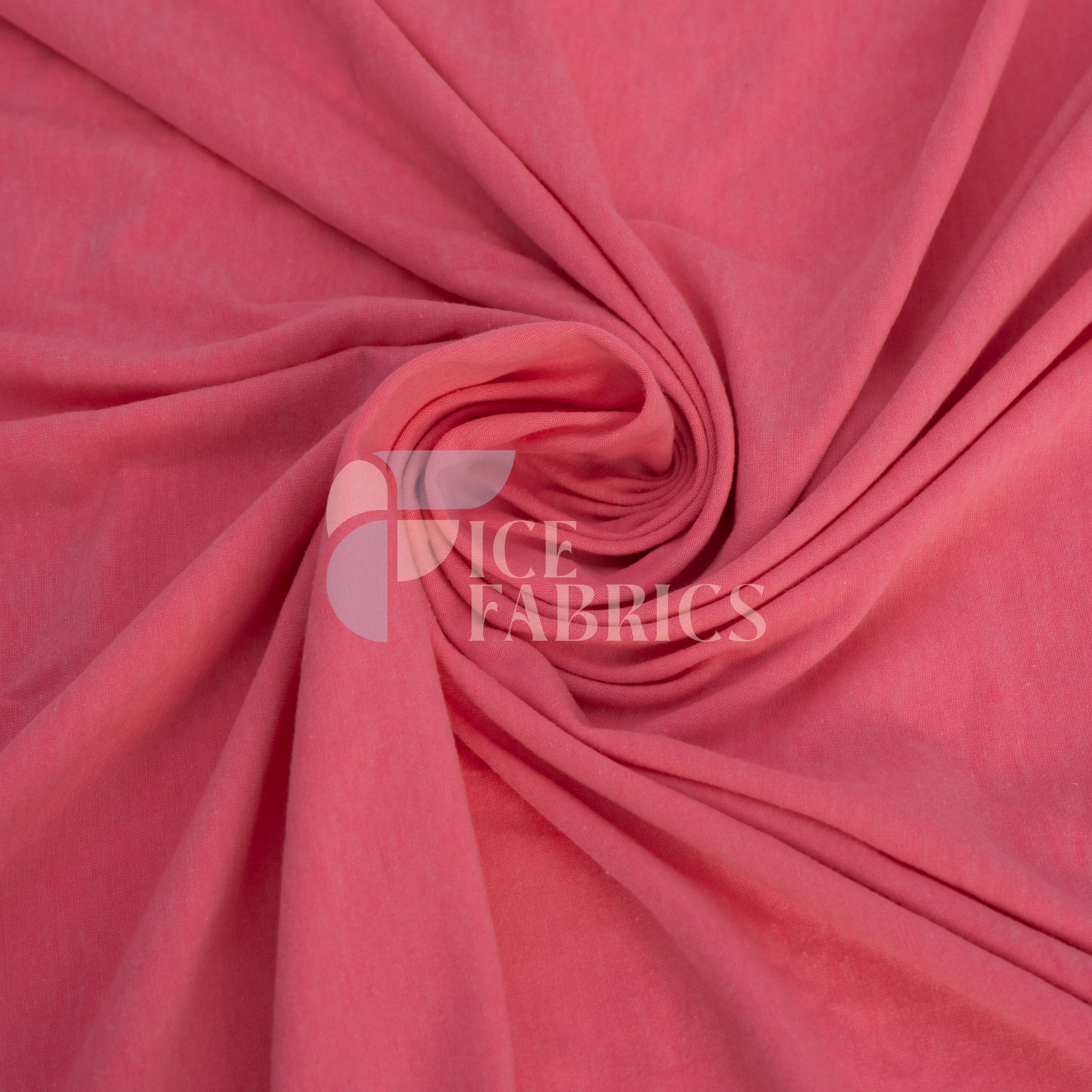 Coral Cotton Spandex Jersey Fabric | FlexCot