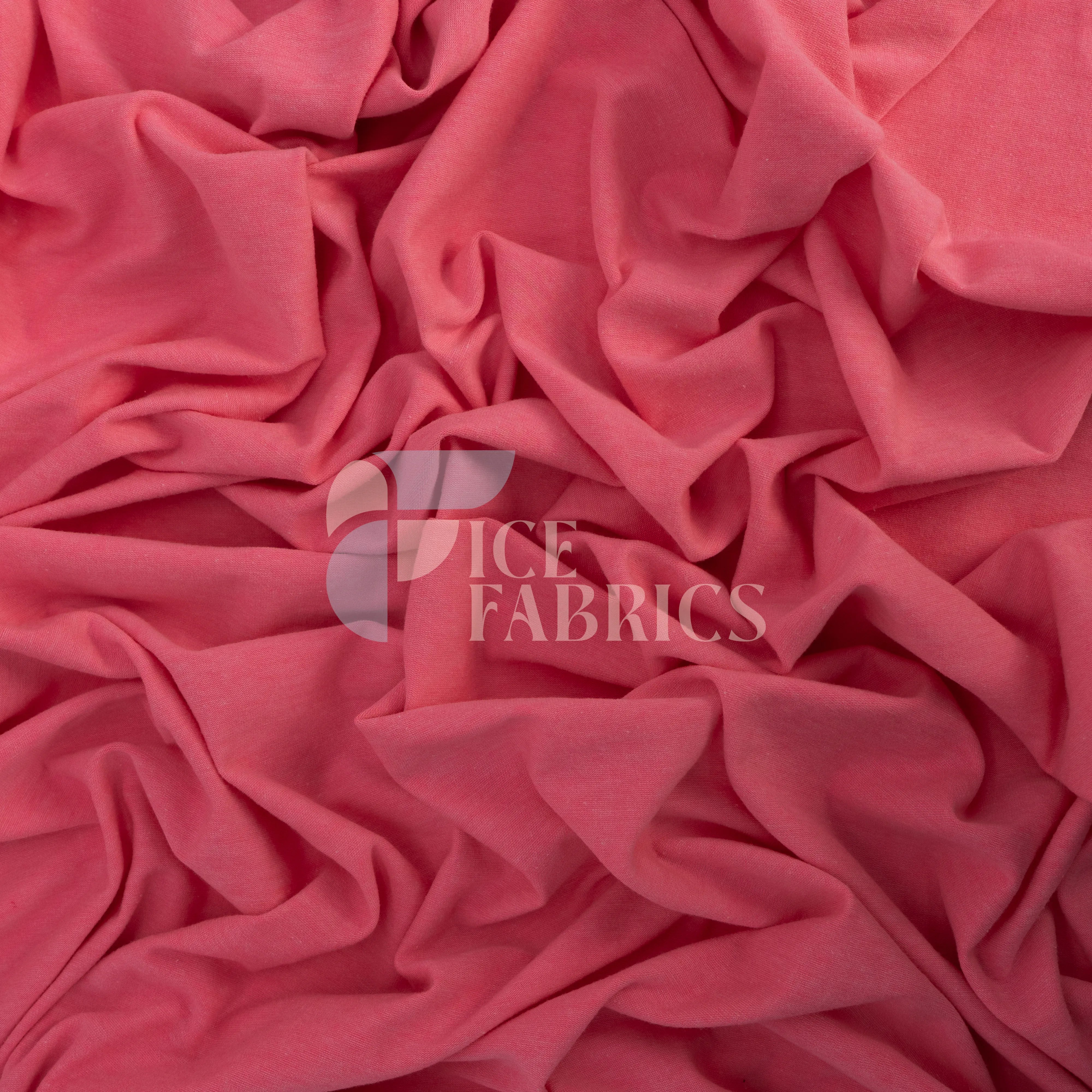 Coral Cotton Spandex Jersey Fabric | FlexCot
