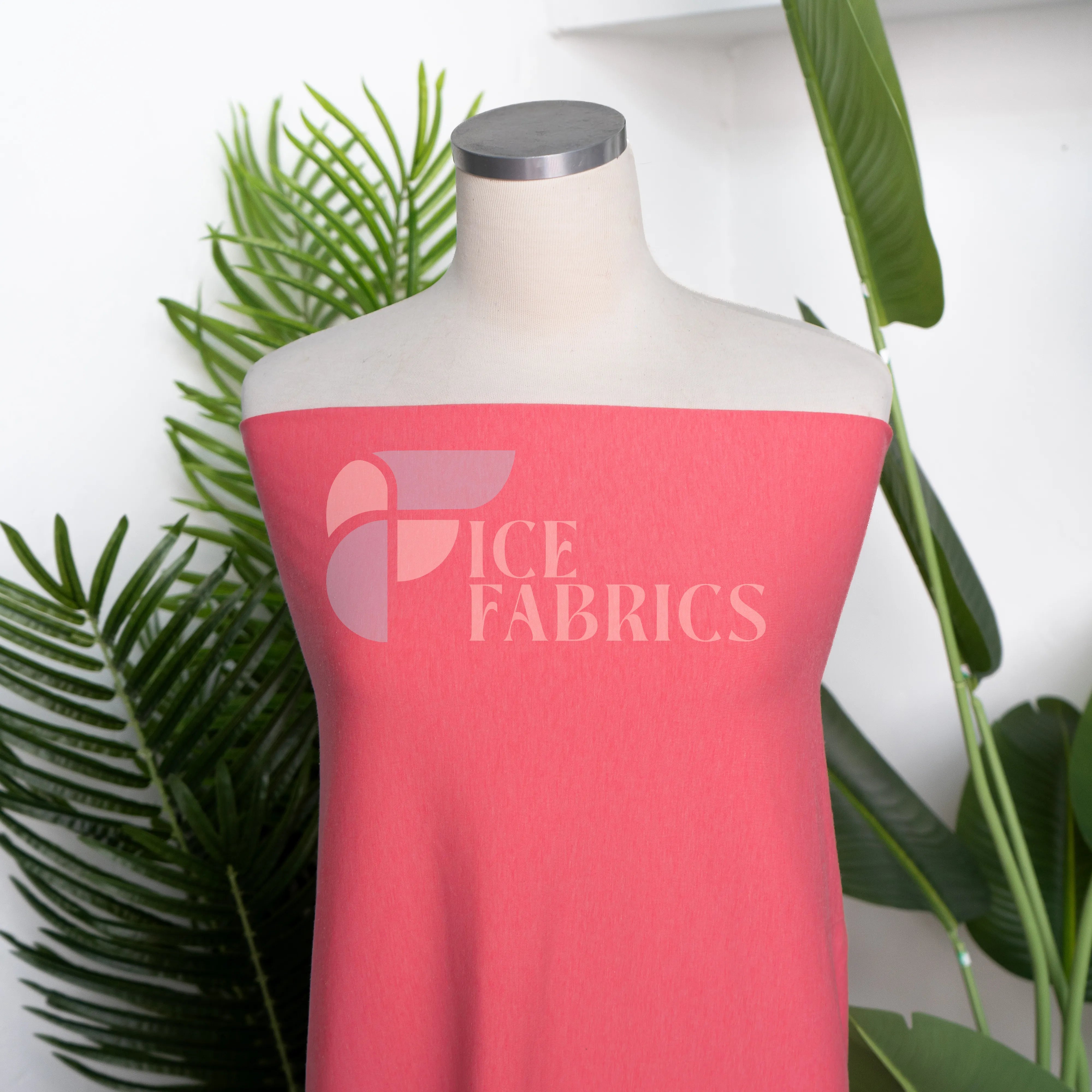 Coral Cotton Spandex Jersey Fabric | FlexCot