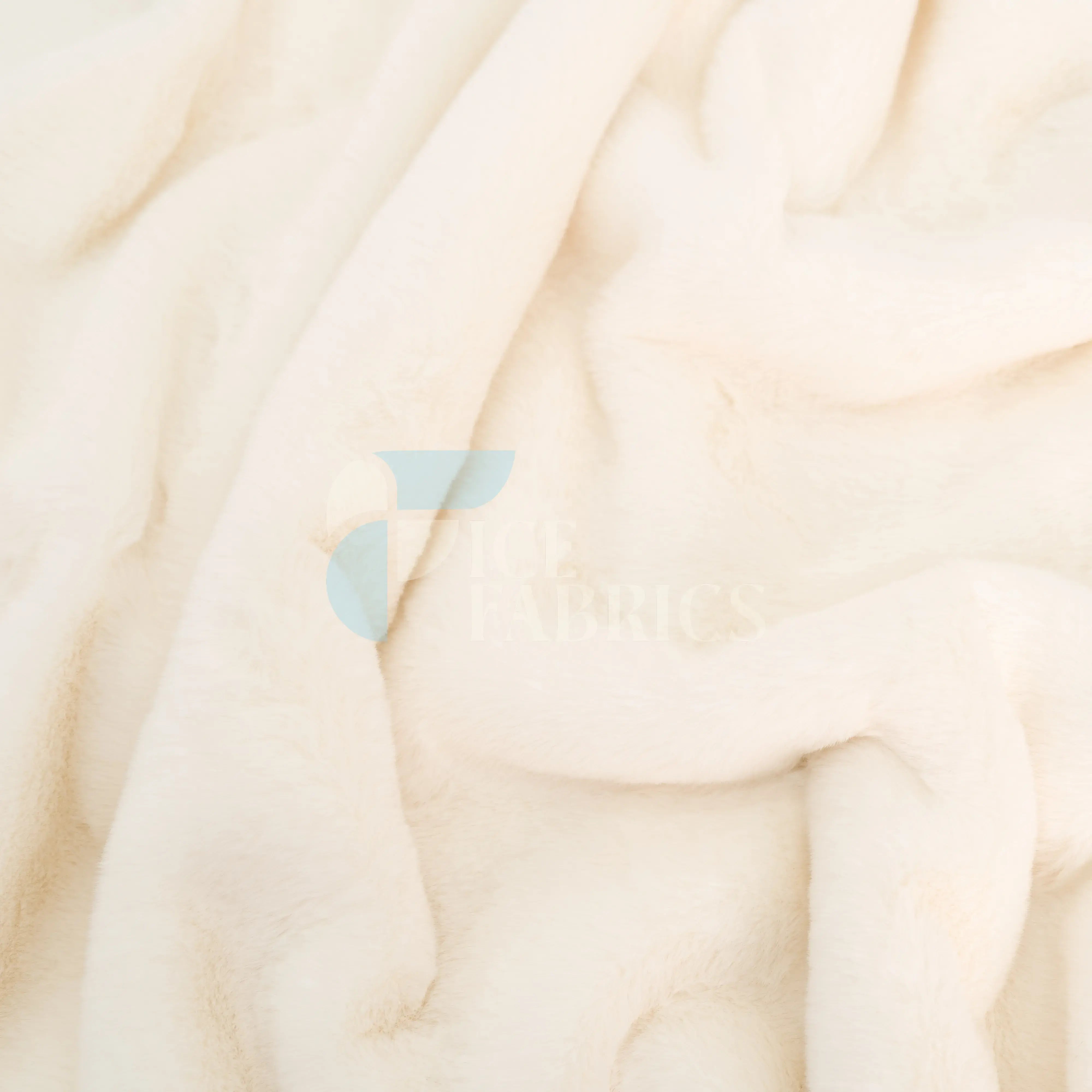 Cream Faux Fur Bunny Minky Fabric | BunnySoft