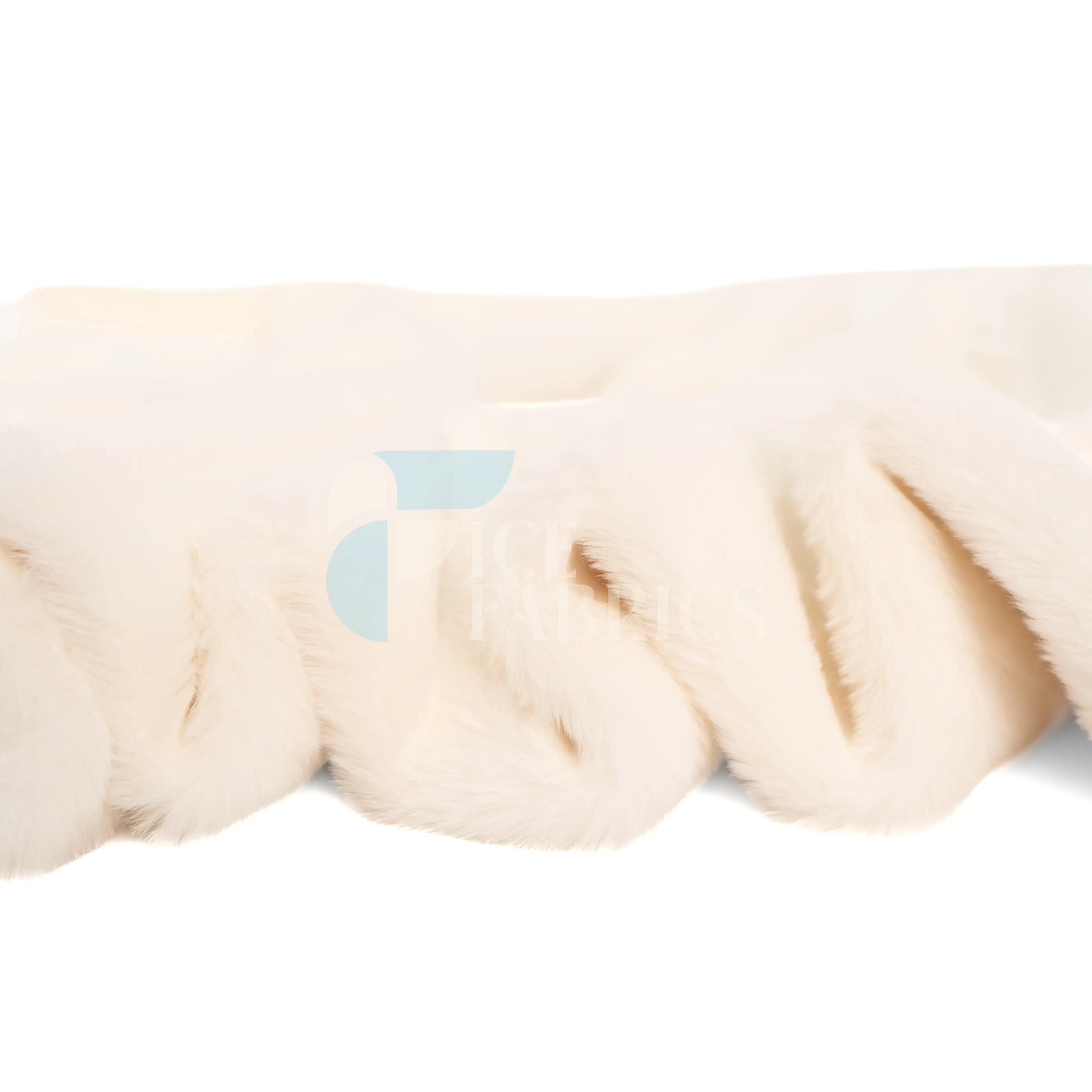 Cream Faux Fur Bunny Minky Fabric | BunnySoft