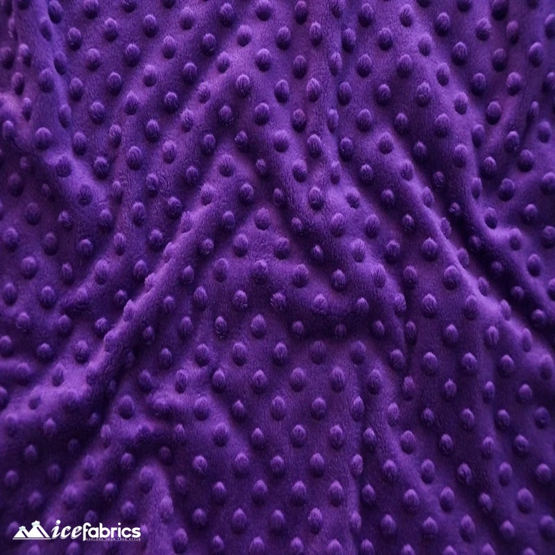 Minky Dot Fabric Blanket Fabric ICE FABRICS Dark Purple