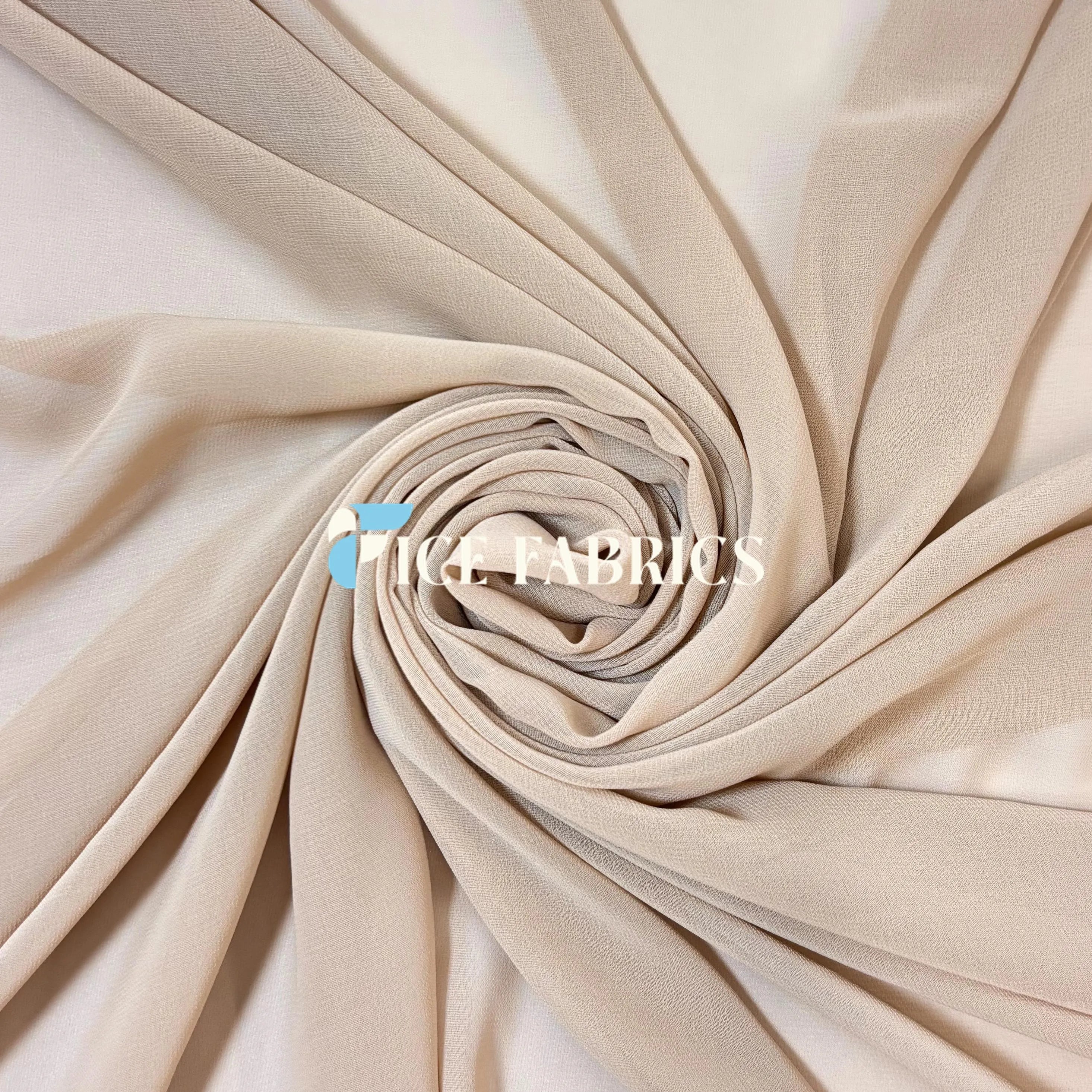 Dark Taupe Mia Chiffon Fabric / 60’’ Wide Soft chiffon Sheer Fabric
