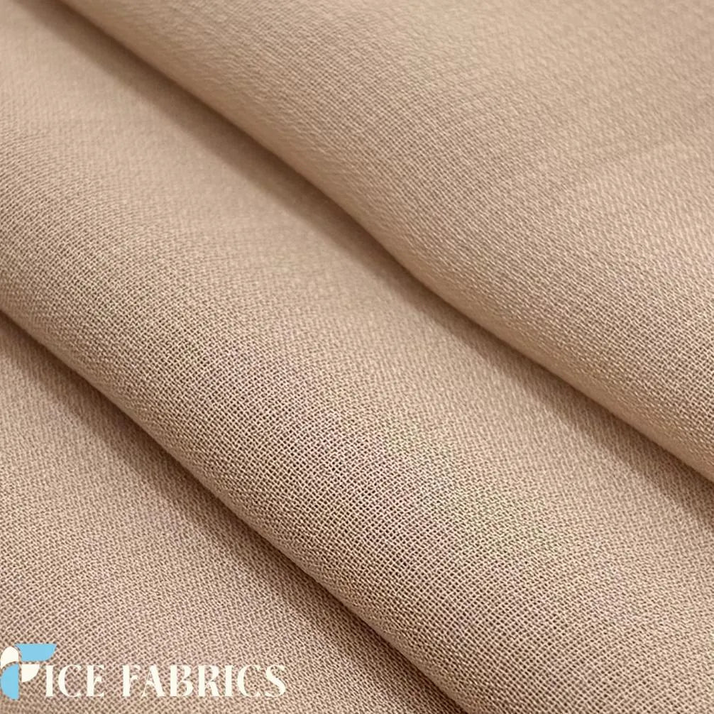 Dark Taupe Mia Chiffon Fabric / 60’’ Wide Soft chiffon Sheer Fabric