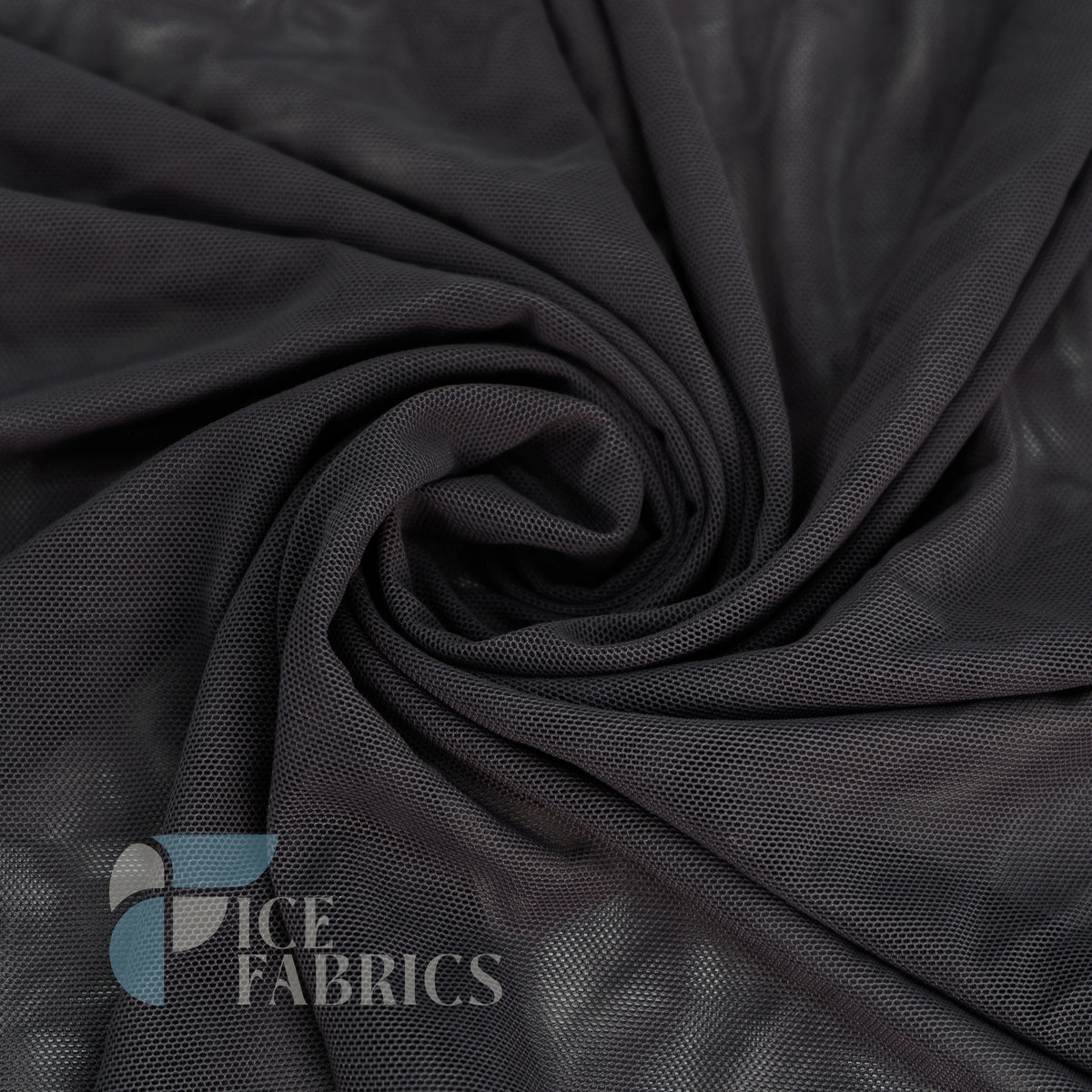 Dark Gray Flex Power Mesh 4 Way Stretch Nylon Fabric
