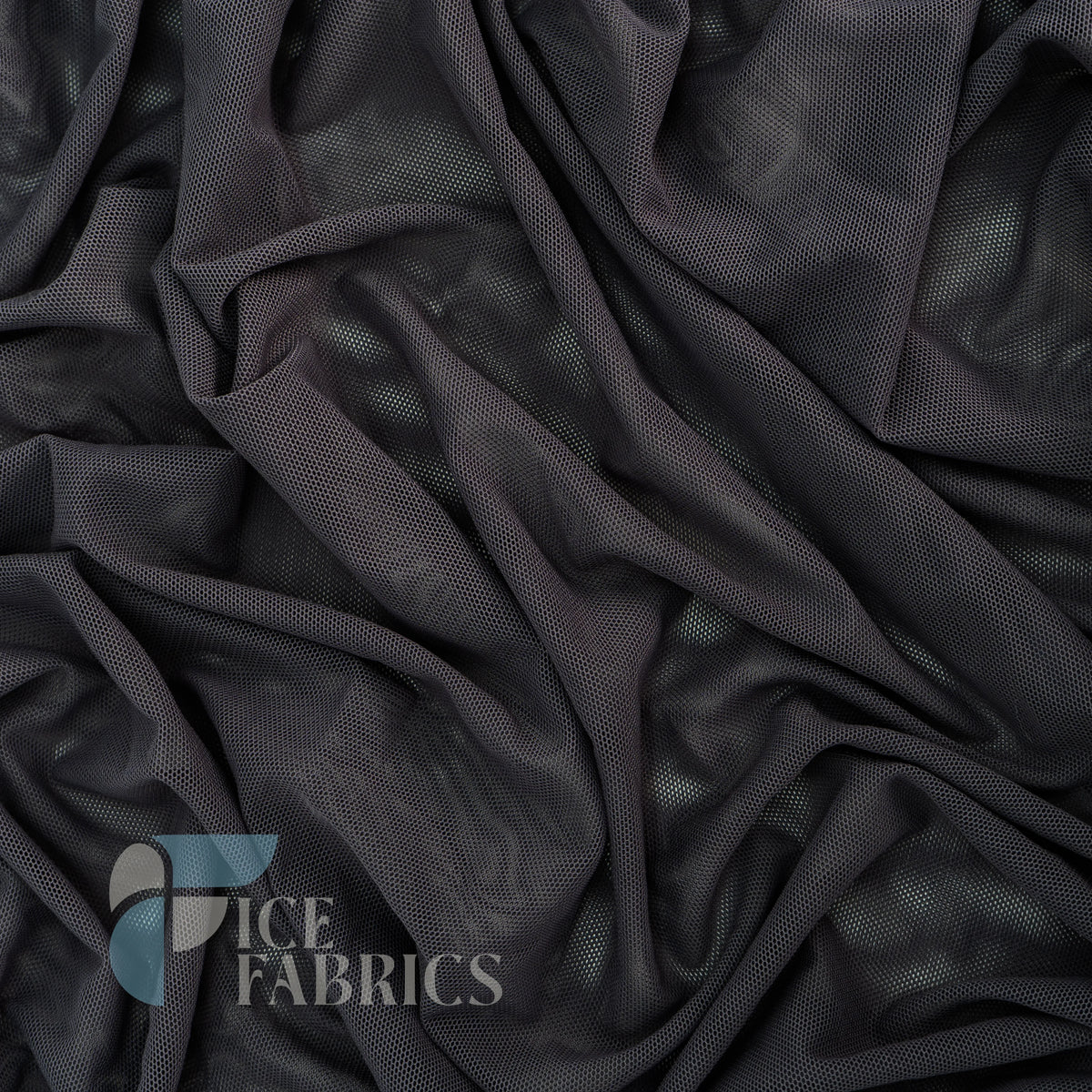 Dark Gray Flex Power Mesh 4 Way Stretch Nylon Fabric