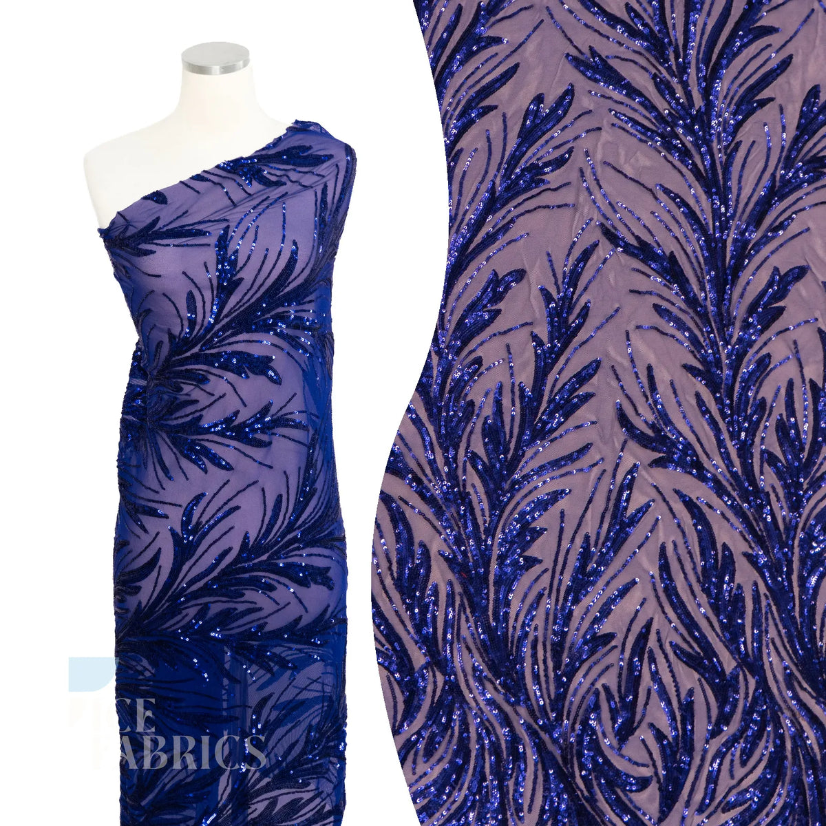 Flame 4 Way Stretch Sequin Spandex Fabric