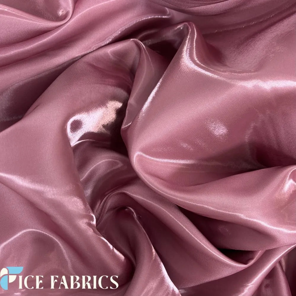 Dusty Rose Liquid Crystal Silky Satin Fabric