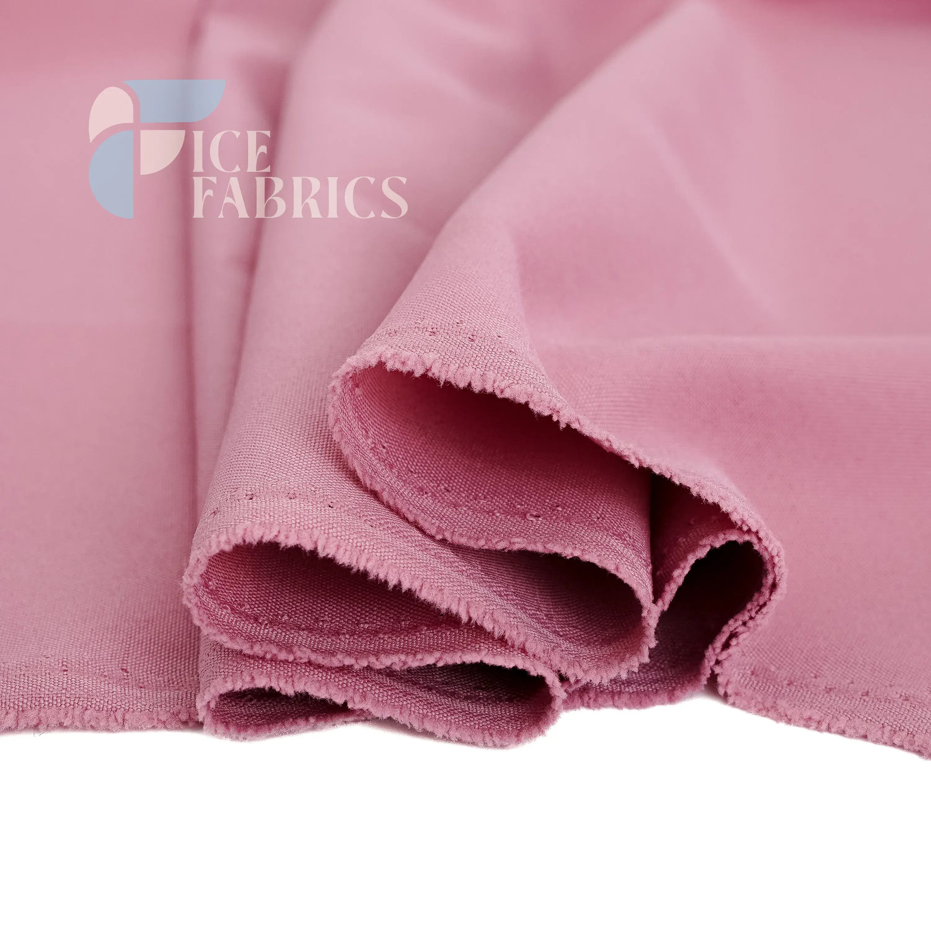 Dusty Rose Solid Poly Poplin Fabric By The Yard