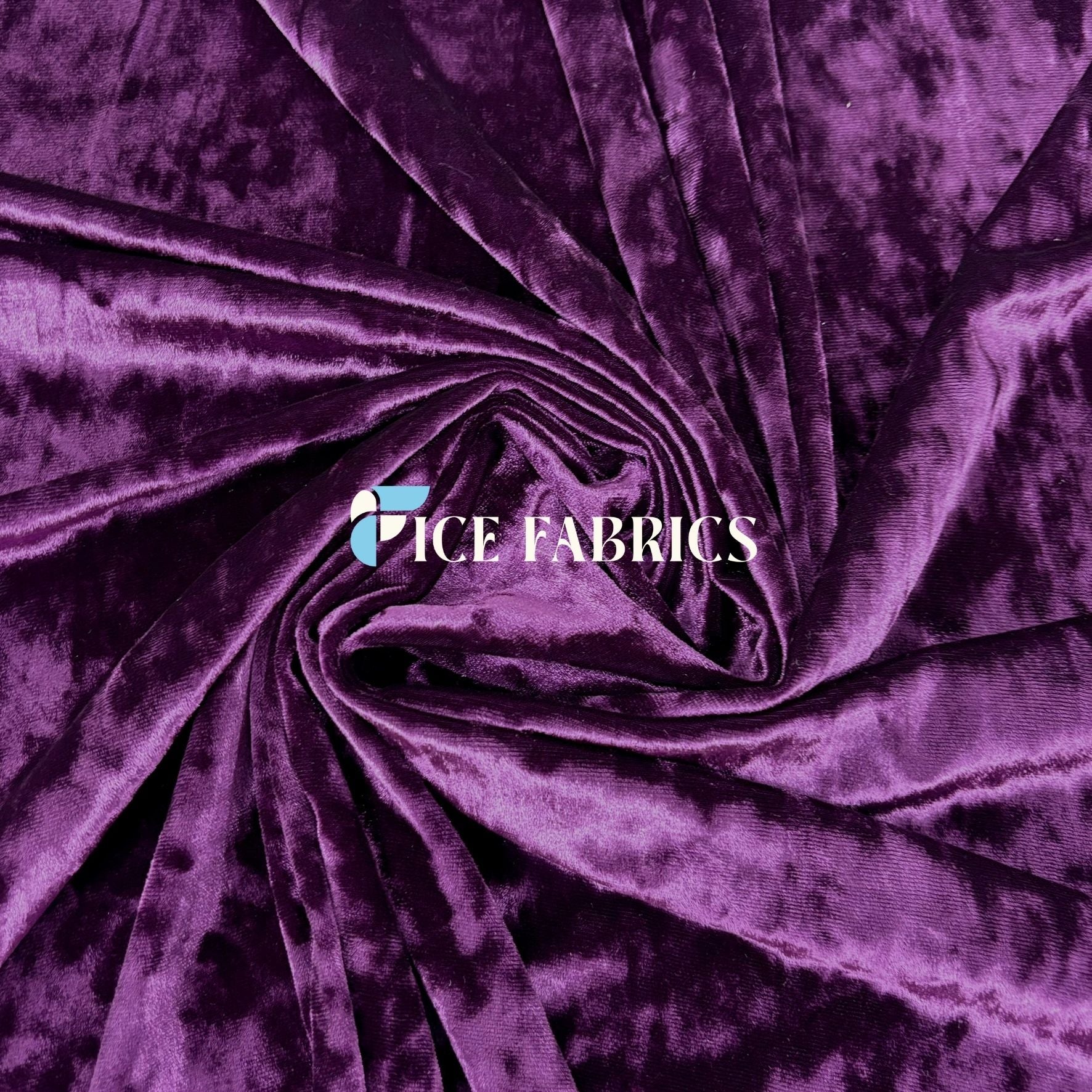 Egg Plant Stretch Crushed Velvet Upholstery Fabric