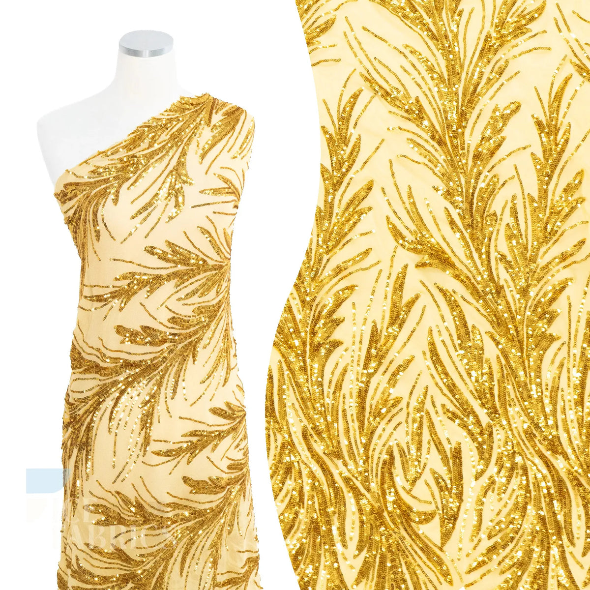 Flame 4 Way Stretch Sequin Spandex Fabric