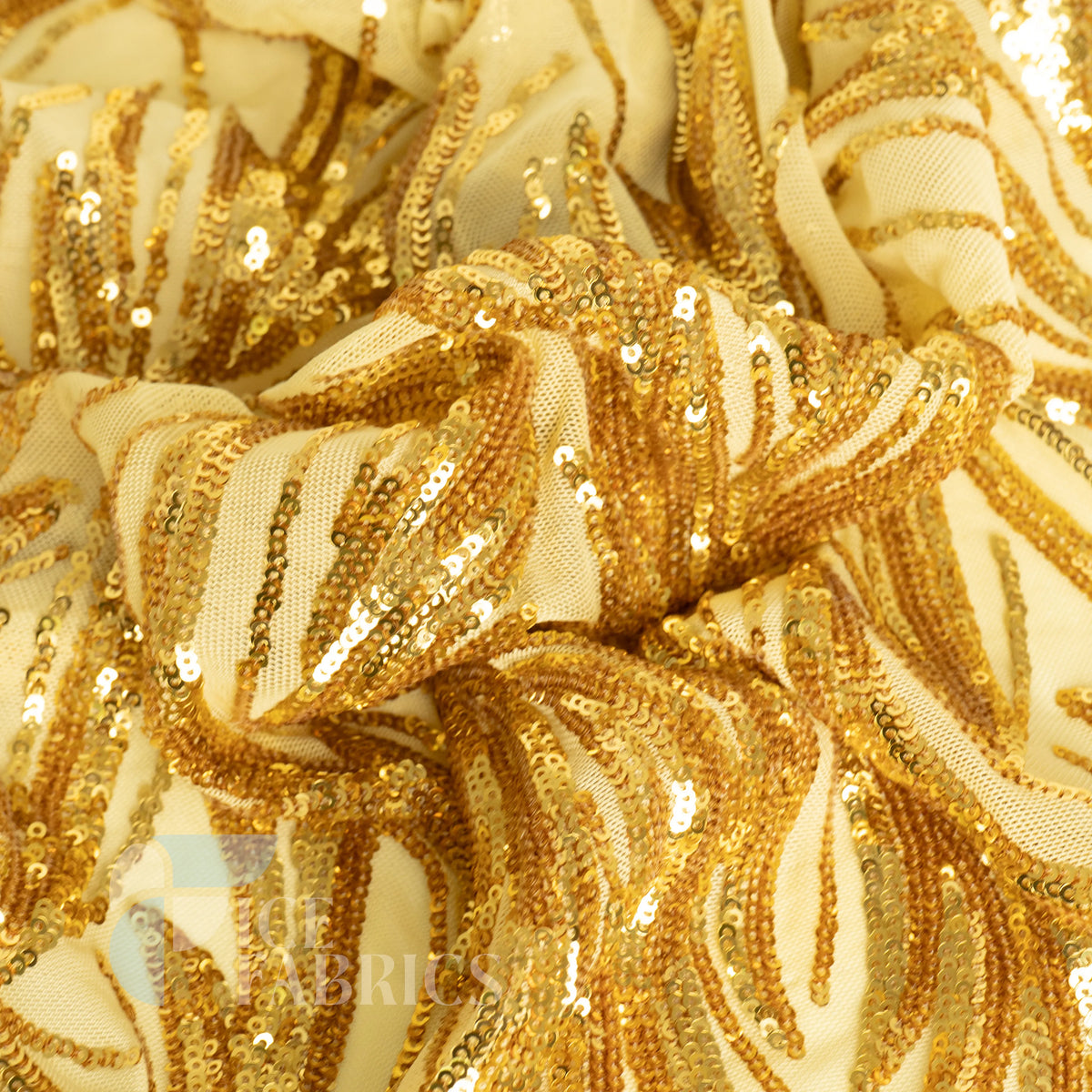 Flame 4 Way Stretch Sequin Spandex Fabric