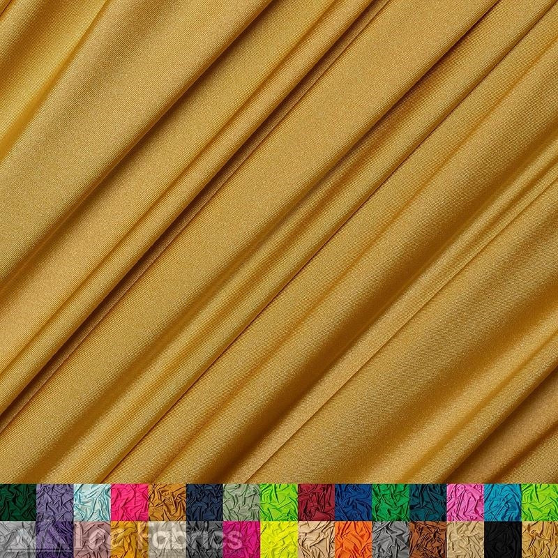 4 Way Stretch Nylon Spandex Fabric By The Roll (20 Yards ) ICE FABRICS |Gold