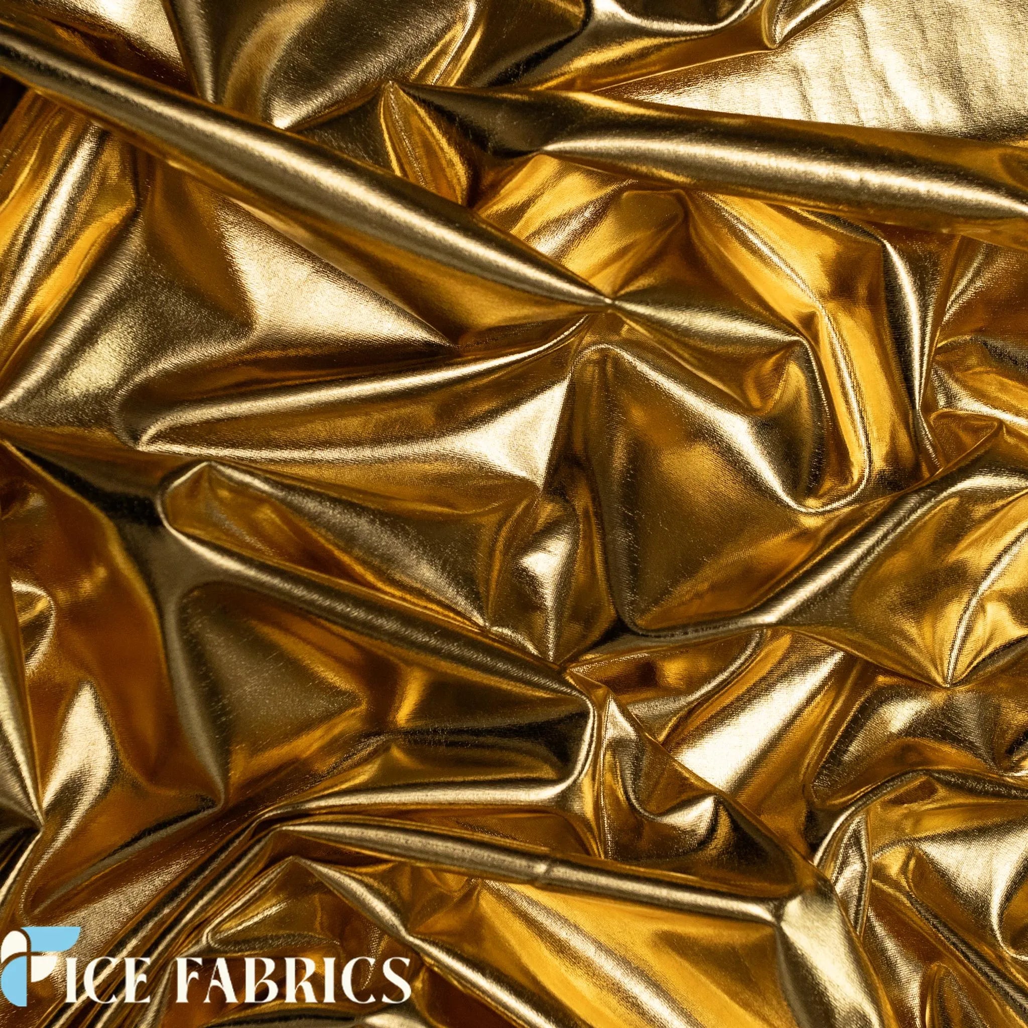 Gold 4 Way Stretch Shiny Spandex Fabric