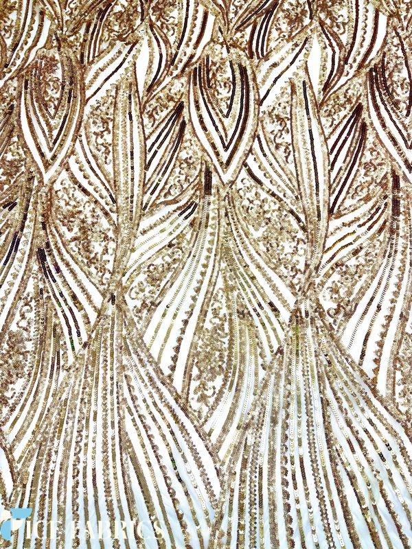 Gold Stretch Sequin Fabric