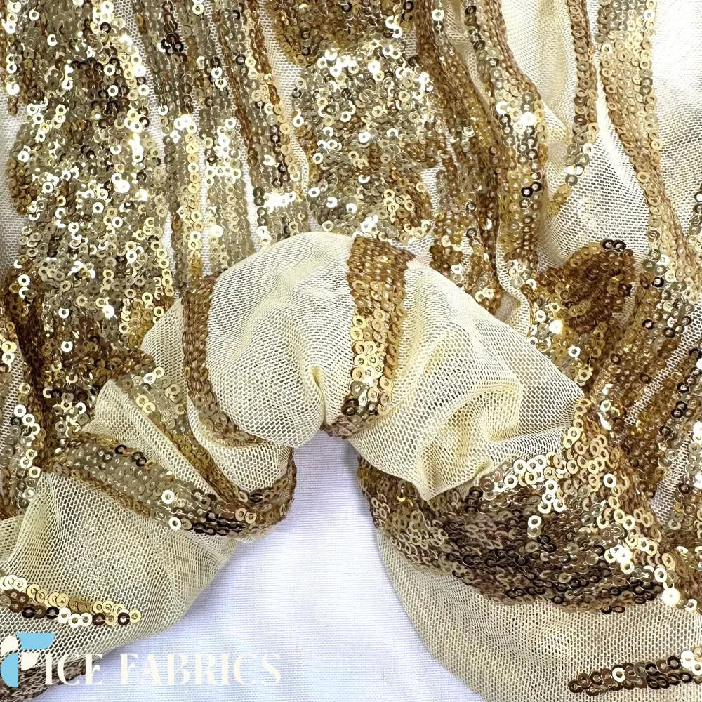 Feather Stretch Sequin Fabric
