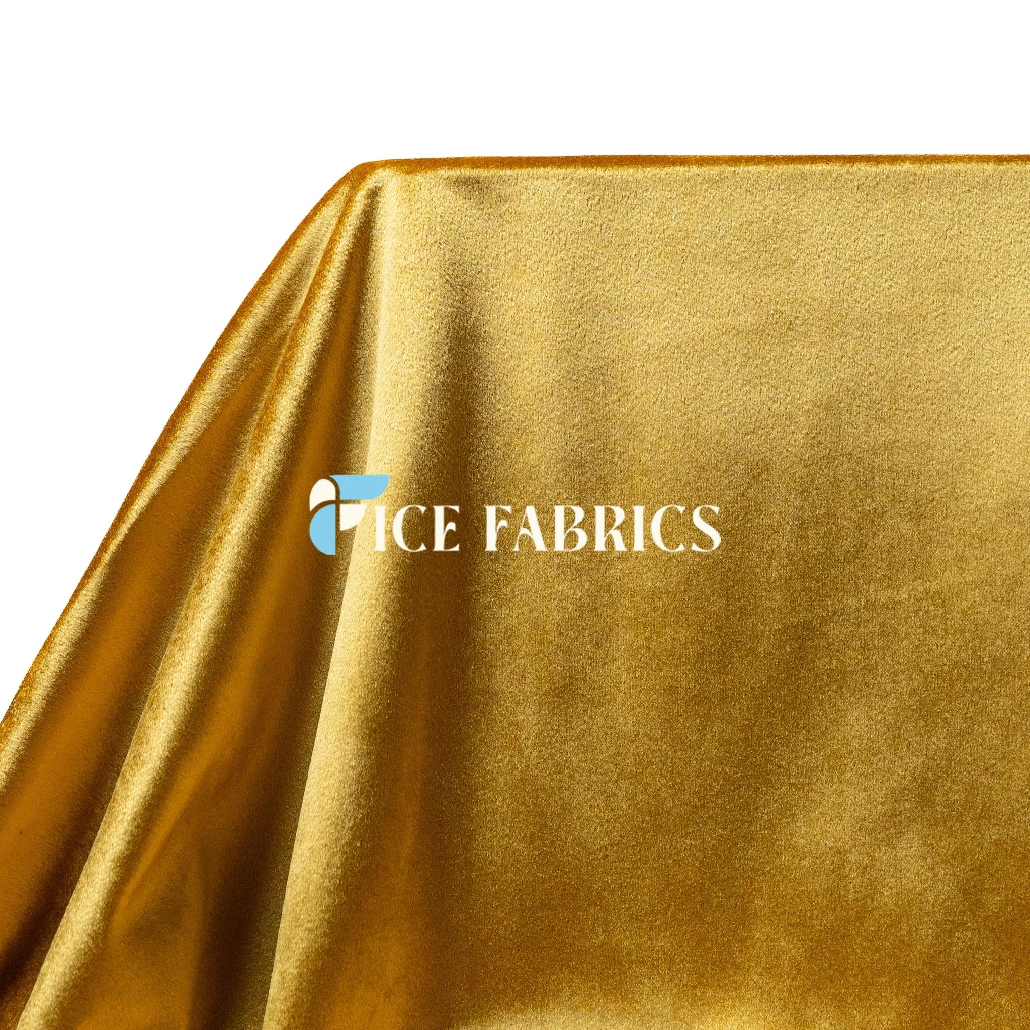 Gold Royal Soft Velvet Upholstery Fabric