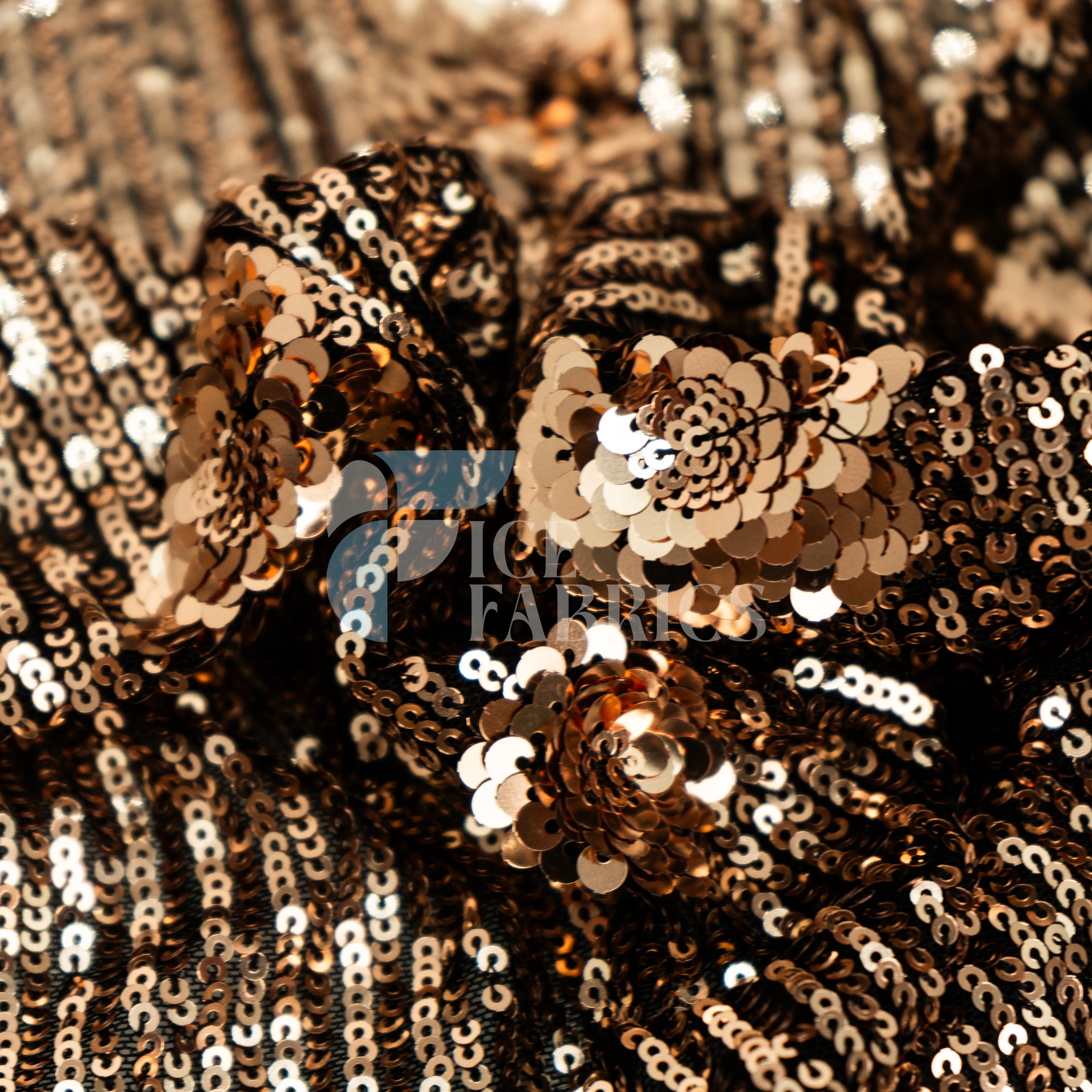 Celeste 3D Floral Stretch Sequin Fabric