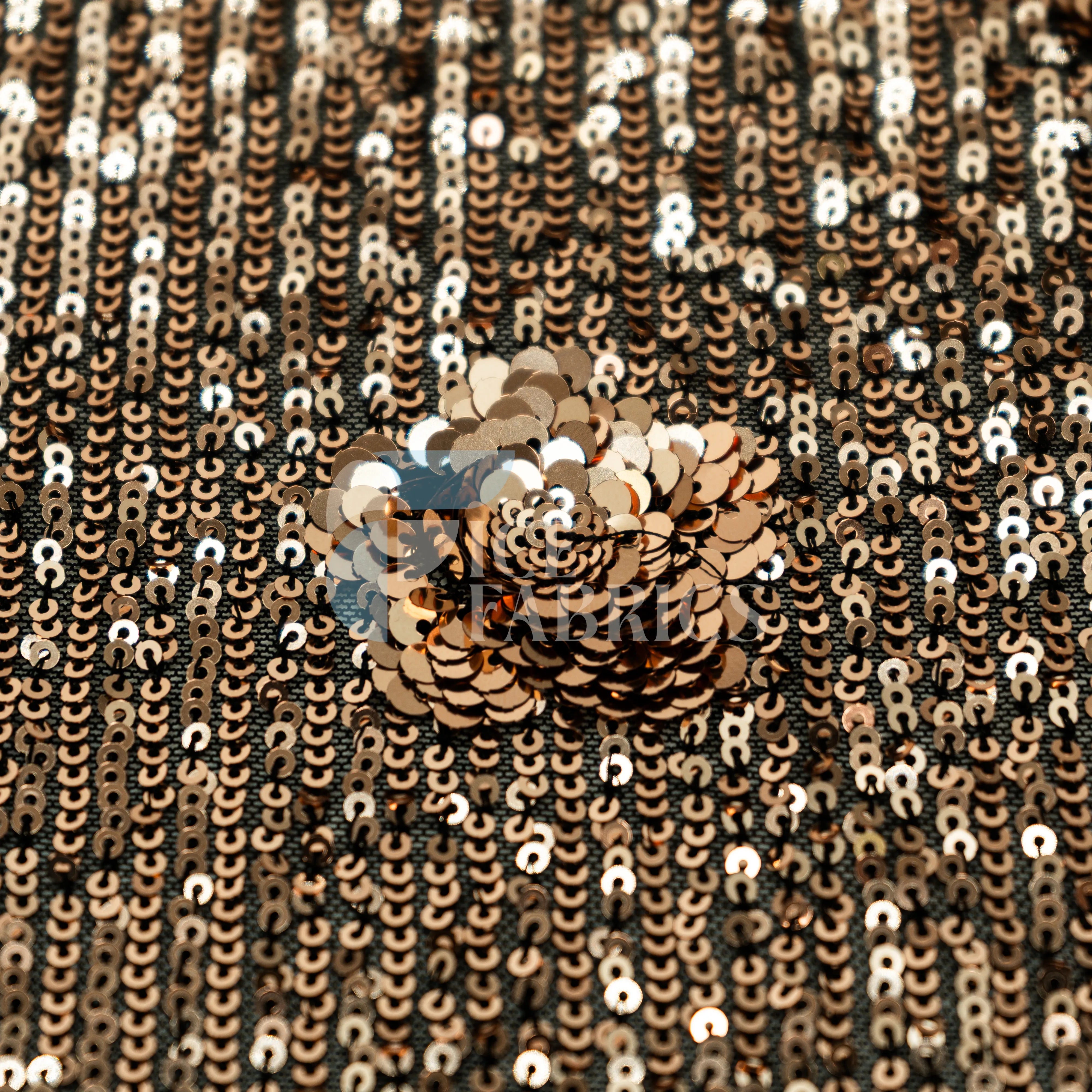 Celeste 3D Floral Stretch Sequin Fabric