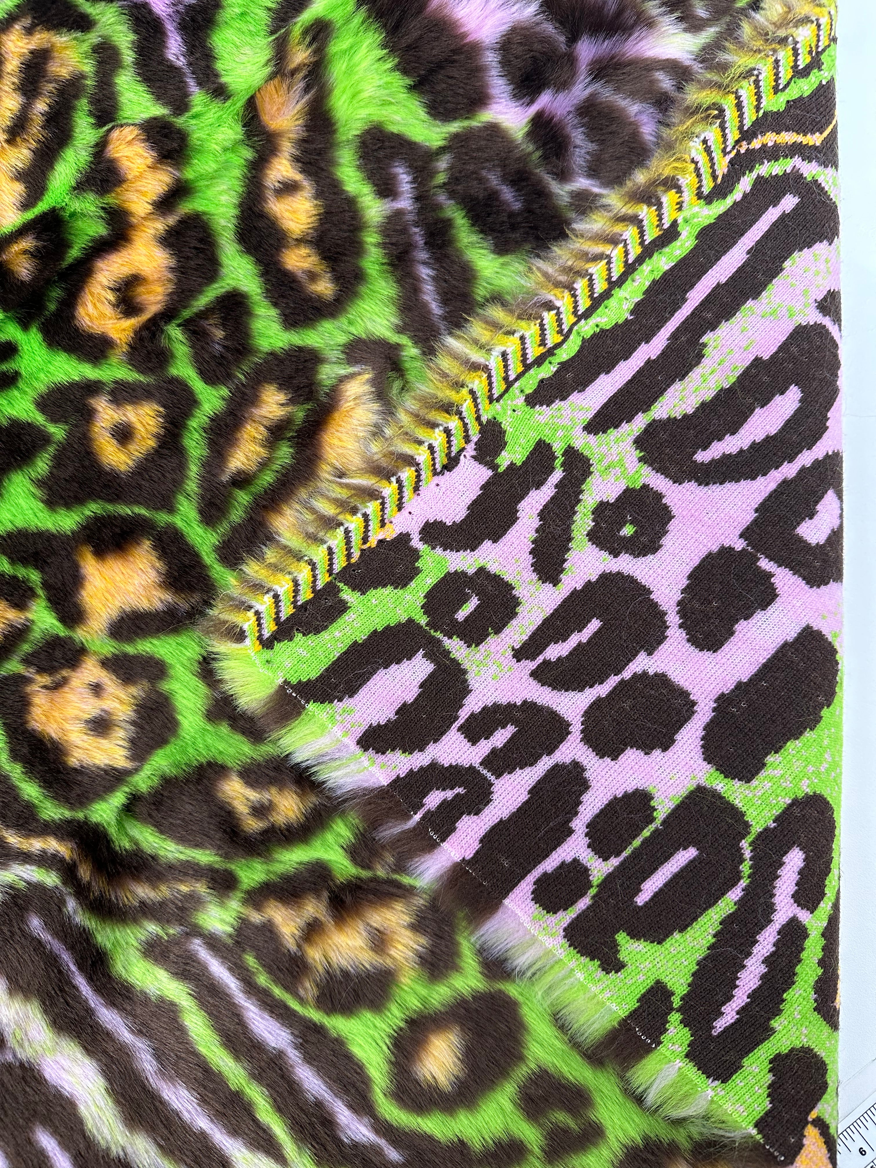 Leopard Short Pile Faux Fur Fabric