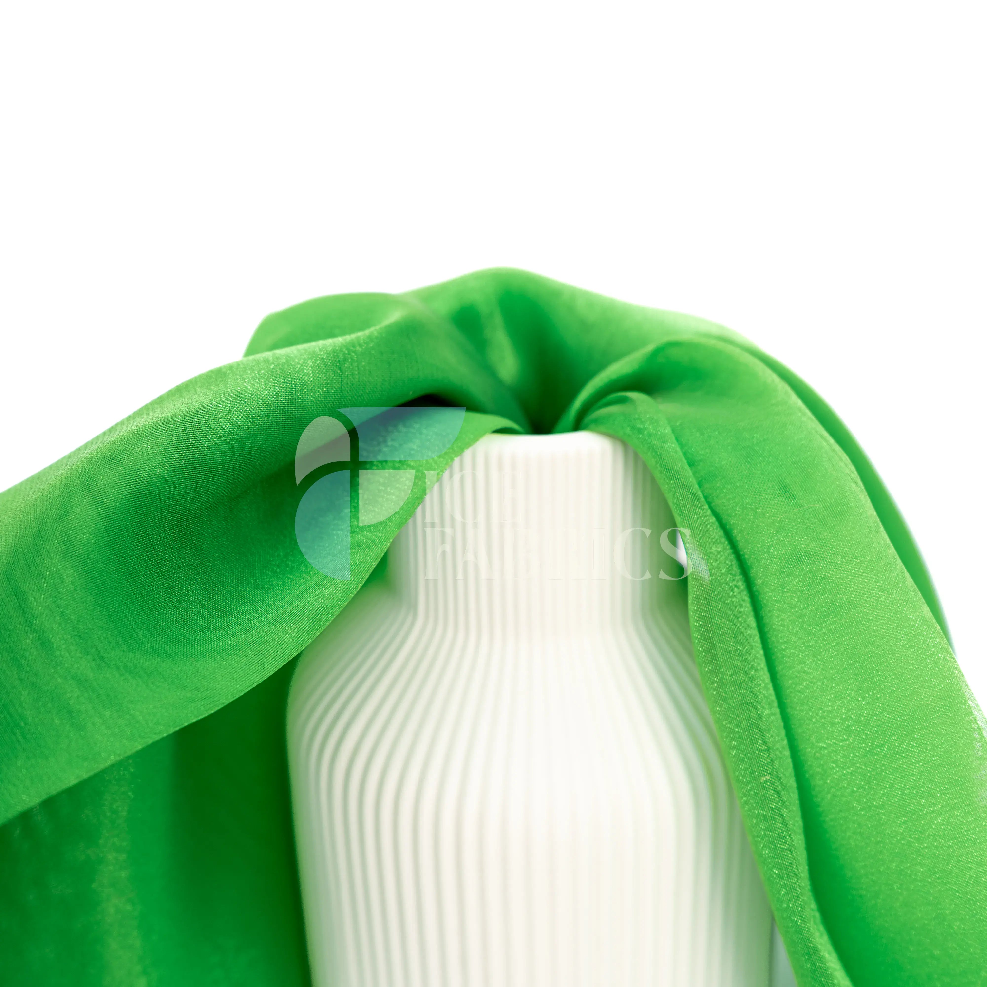 Green Crystal Sheer Organza Fabric By The Yard