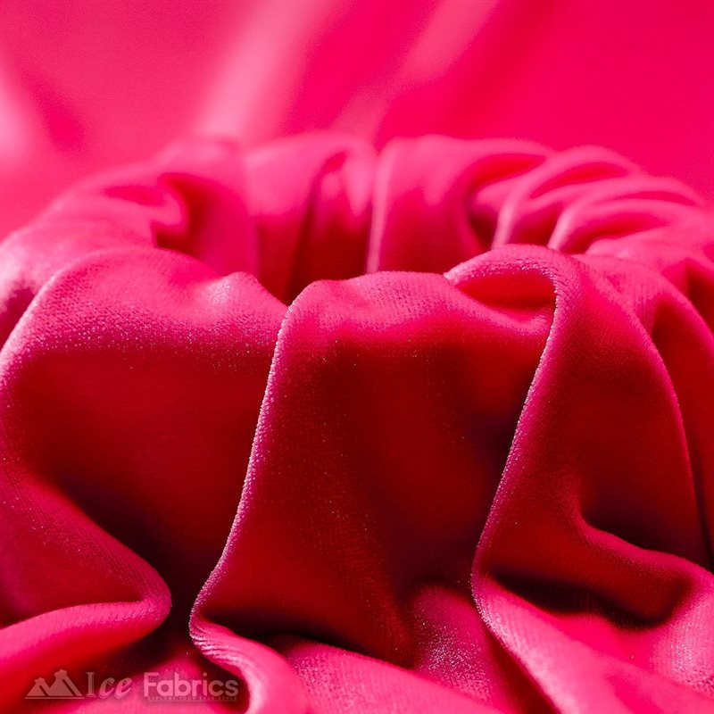 Ice Fabrics Stretch Velvet Fabric Soft and Smooth ICE FABRICS Hot Pink