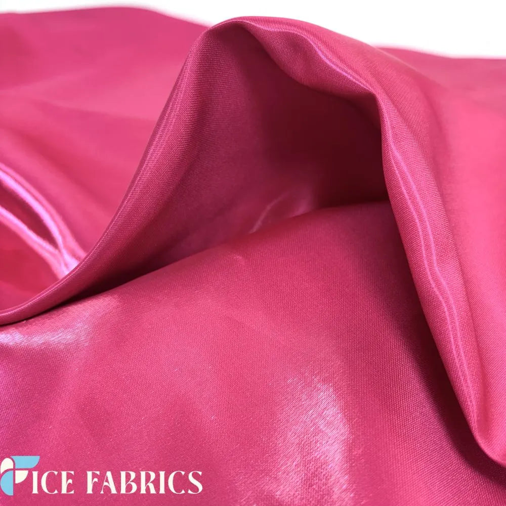 Hot Pink Silky Satin Fabric